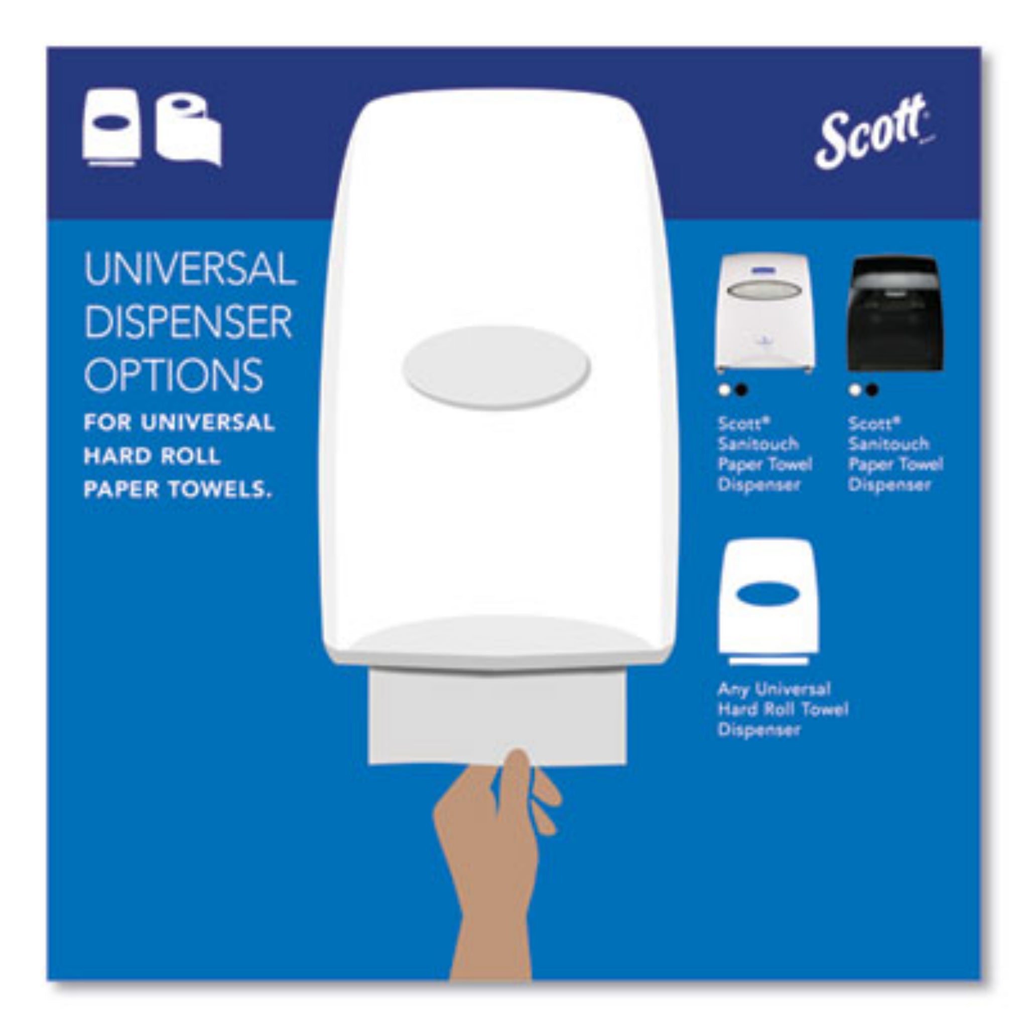 KIMBERLY-CLARK KCC01000 Essential High Capacity Hard Roll Towels for Business, Universal Dispenser Options