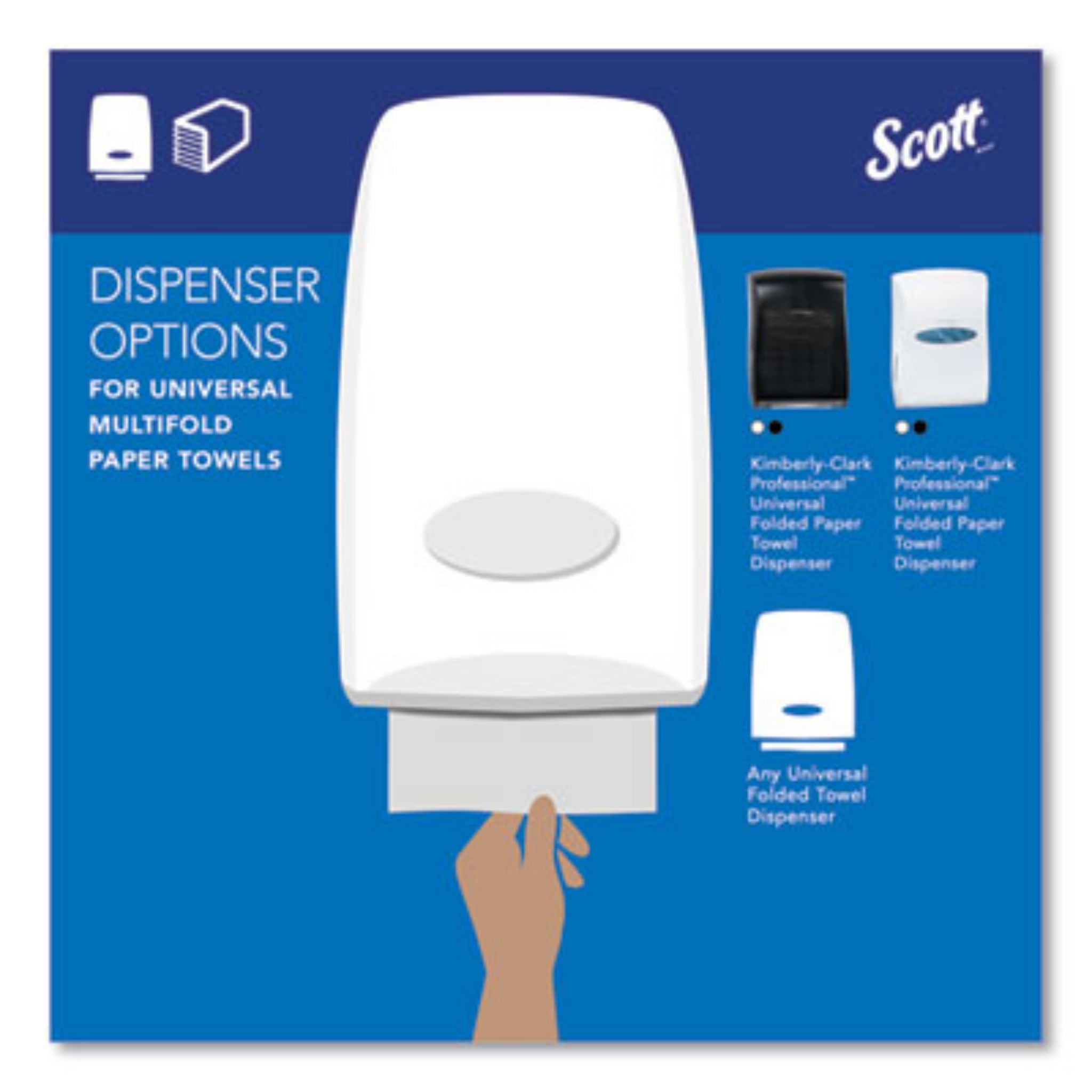 KIMBERLY-CLARK KCC01840 Essential Multi-Fold Towels, Dispenser Options