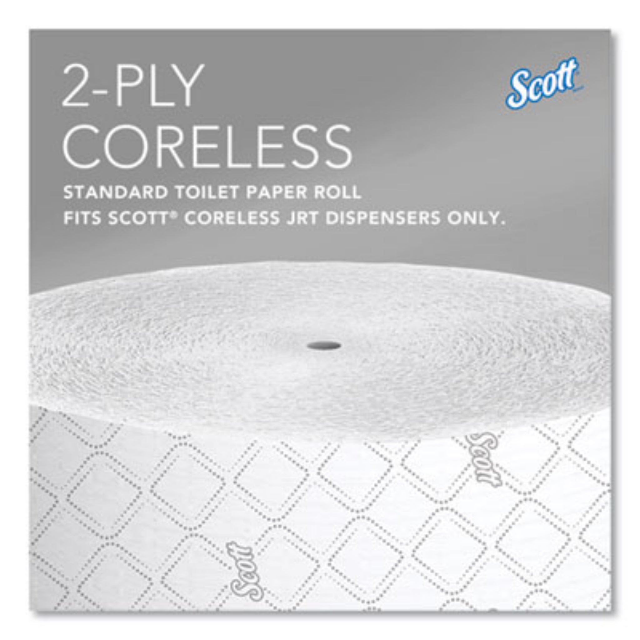 KIMBERLY-CLARK KCC07006 Essential Coreless JRT, Septic Safe, 2-Ply, White, 3.75" x 1,150 ft, Carton of 12 Rolls