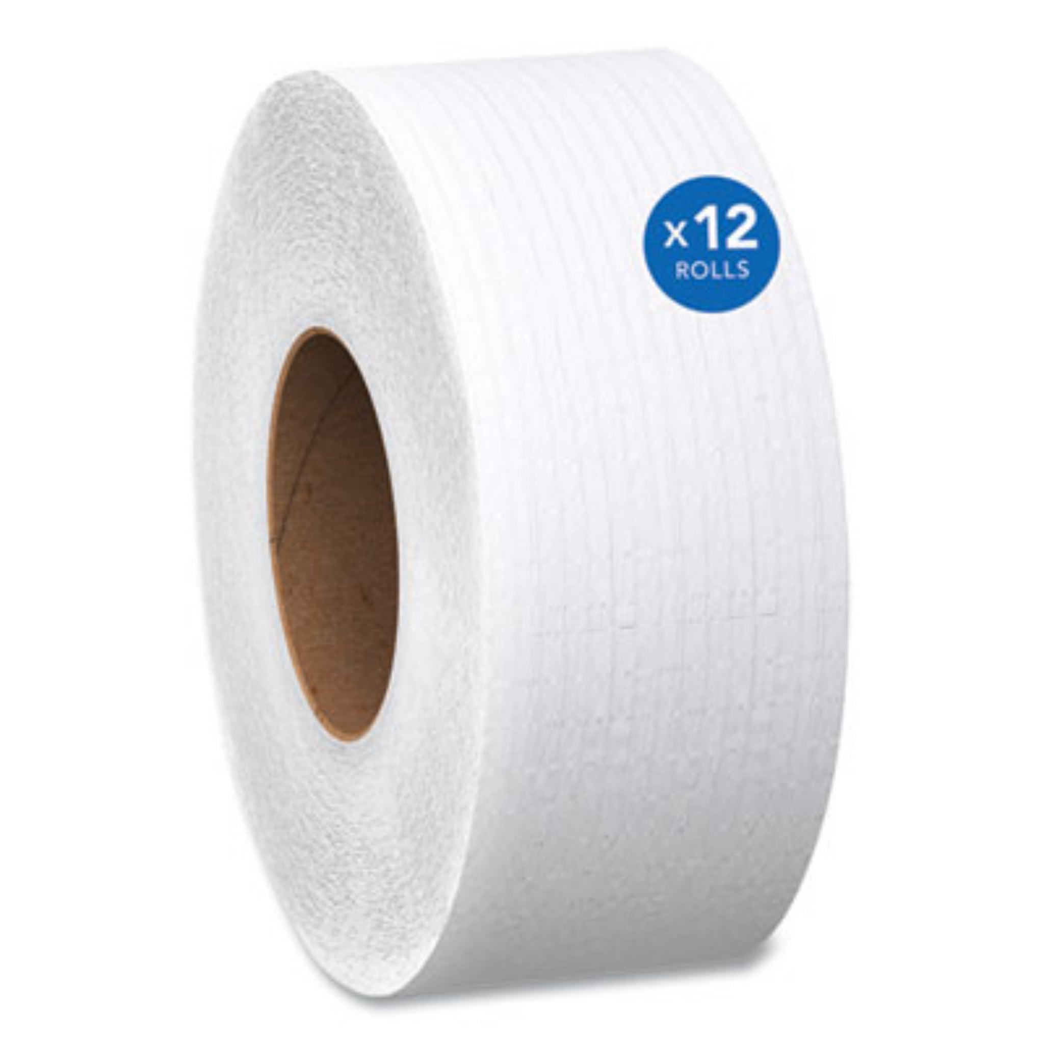 KIMBERLY-CLARK KCC07805 Essential JRT Jumbo Roll Bathroom Tissue, Septic Safe, 2-Ply, White, 3.55" x 1,000 ft, Carton of 12 Rolls