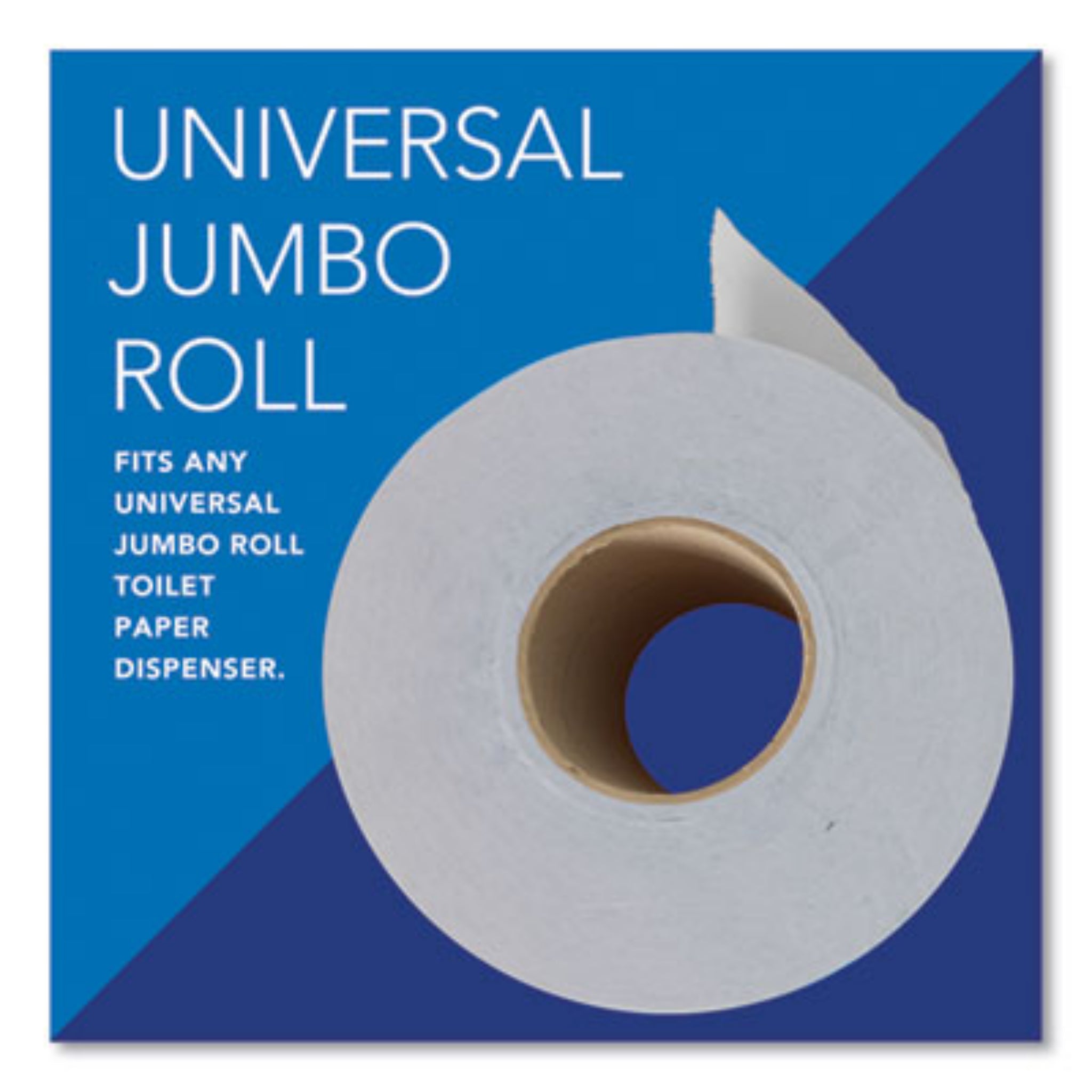 KIMBERLY-CLARK KCC07805 Essential JRT Jumbo Roll Bathroom Tissue, Septic Safe, 2-Ply, White, 3.55" x 1,000 ft, Carton of 12 Rolls