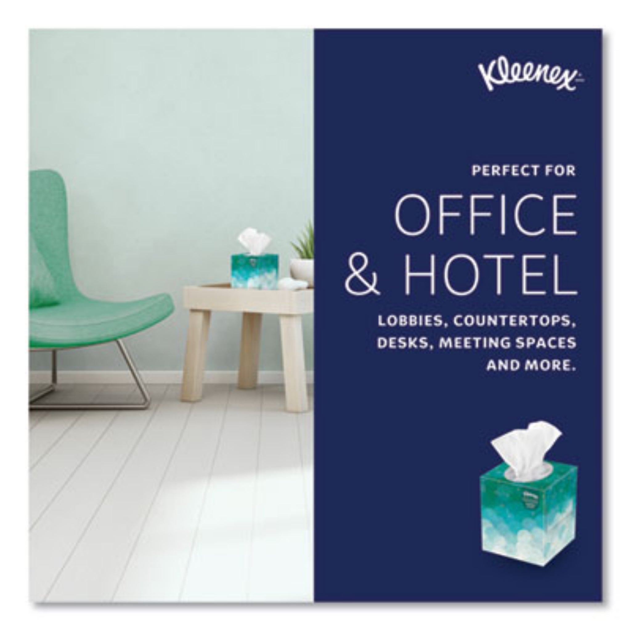 KIMBERLY-CLARK Kleenex 21270CT Boutique White Facial Tissue for Business, for Office & Hotel
