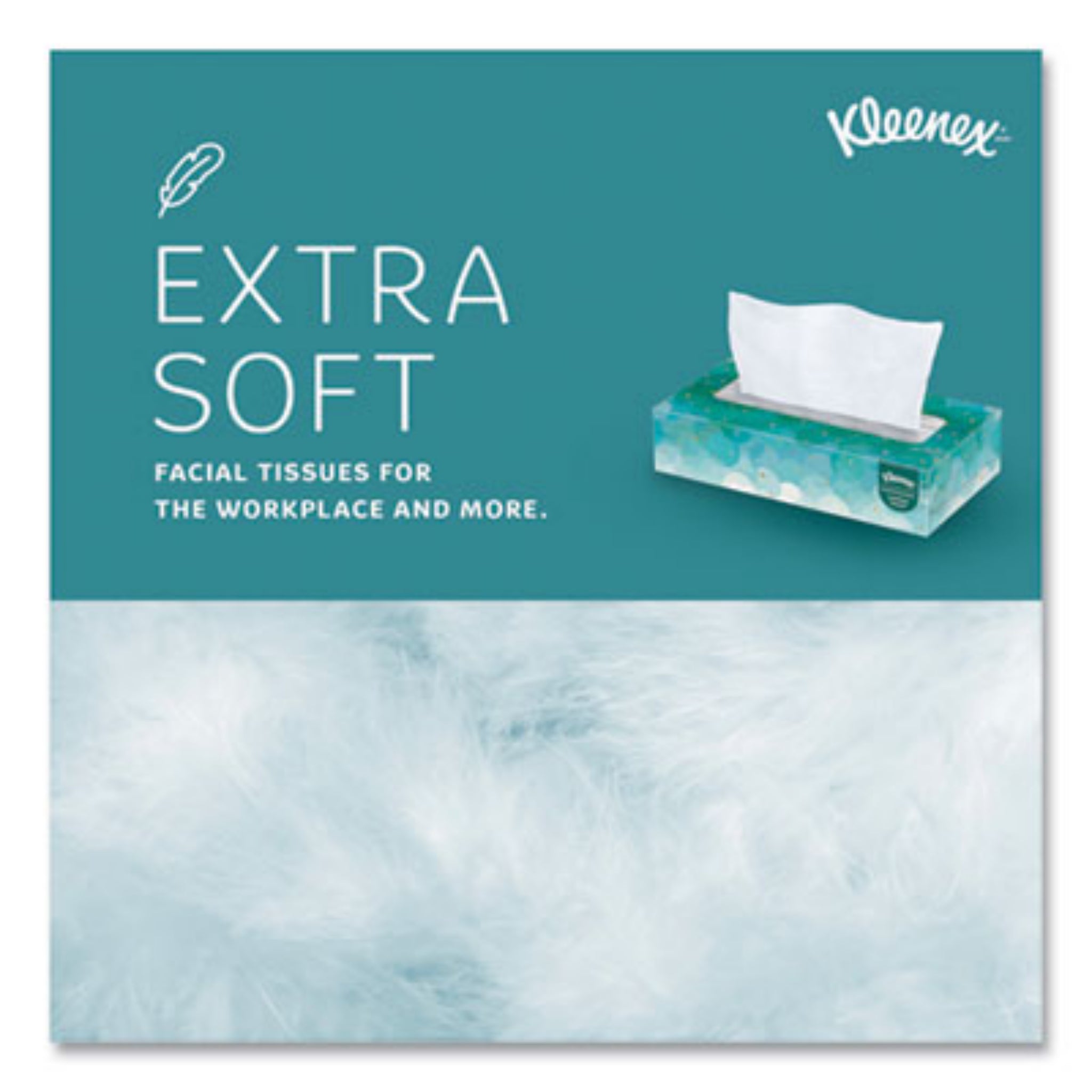 KIMBERLY-CLARK Kleenex 21400 White Facial Tissue for Business, Extra Soft