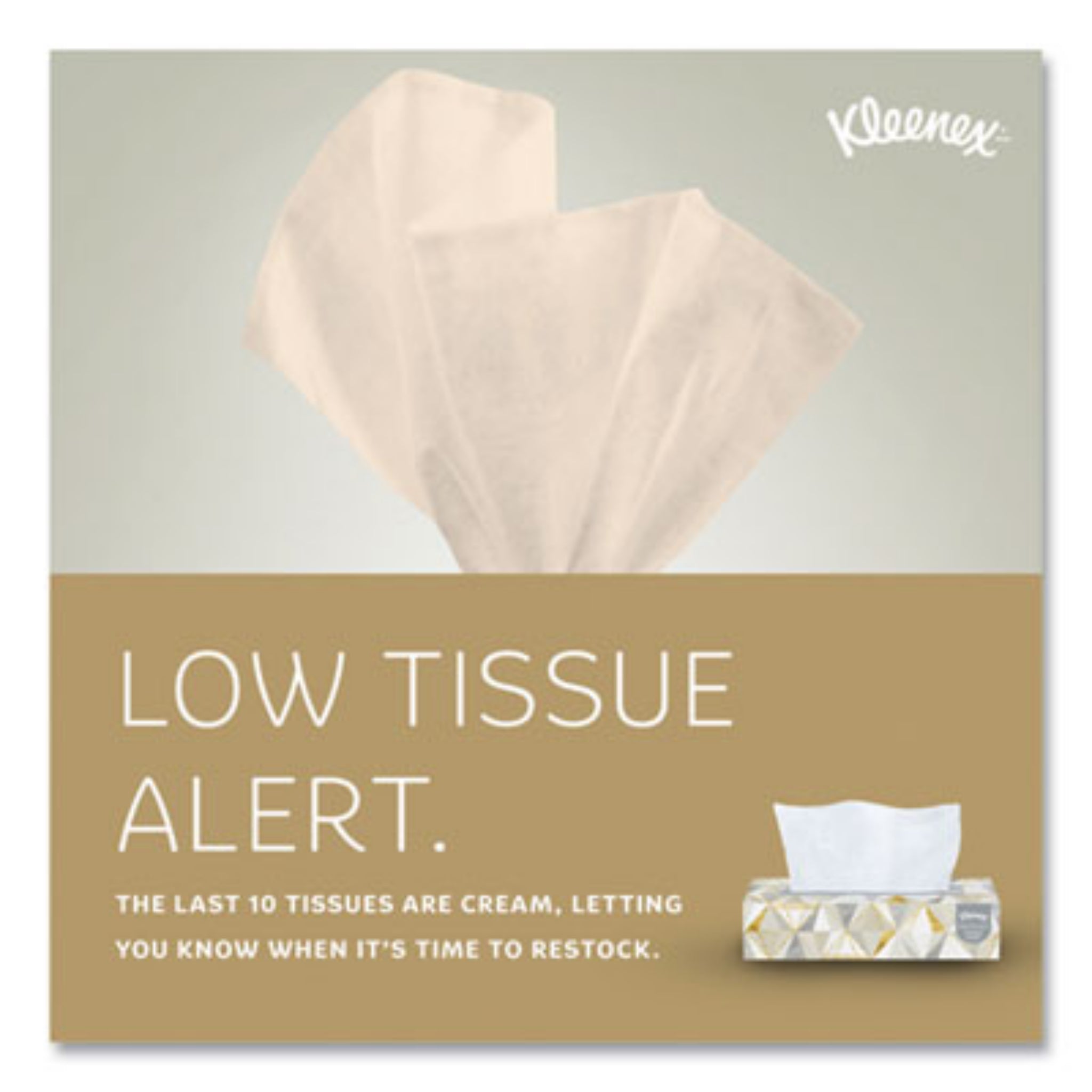 KIMBERLY-CLARK KCC21606CT White Facial Tissue for Business, Low Tissue Alert