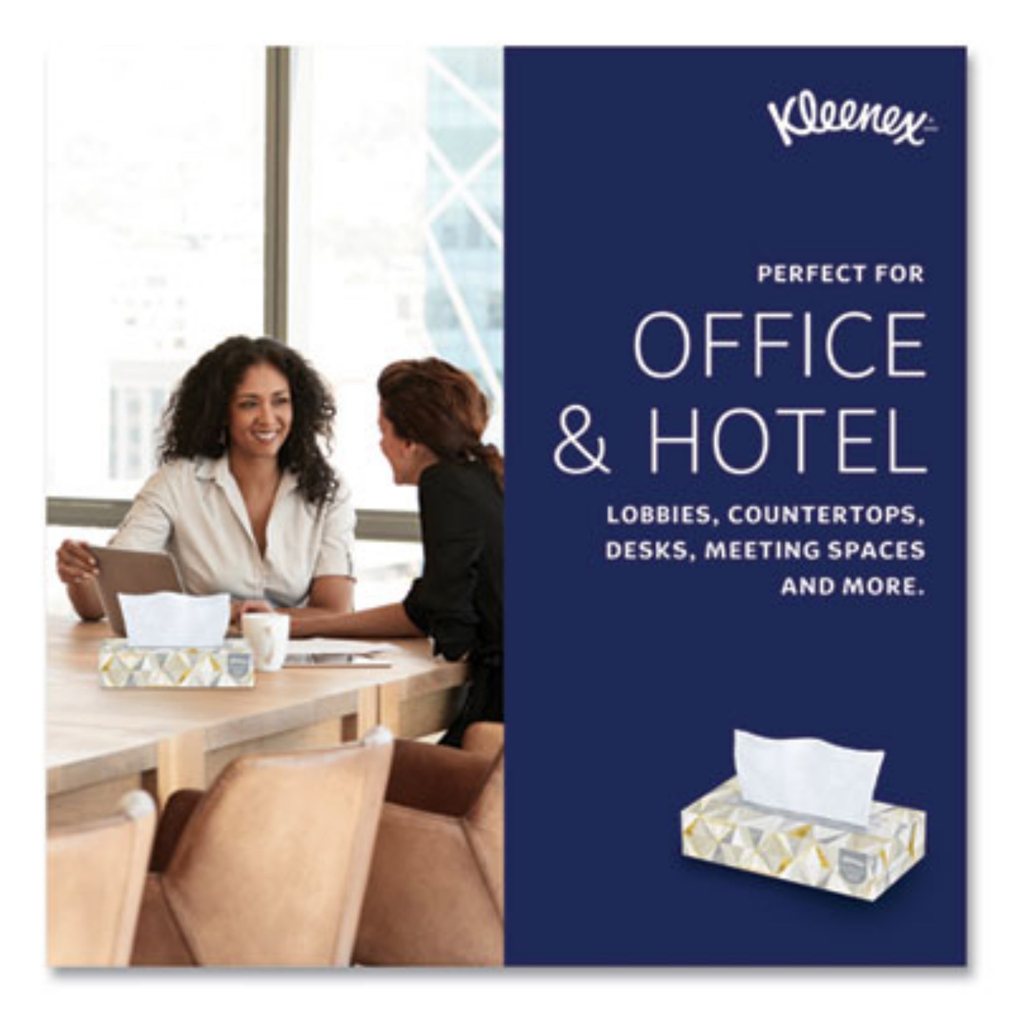 KIMBERLY-CLARK KCC21606CT White Facial Tissue for Business, For the Office & Hotel