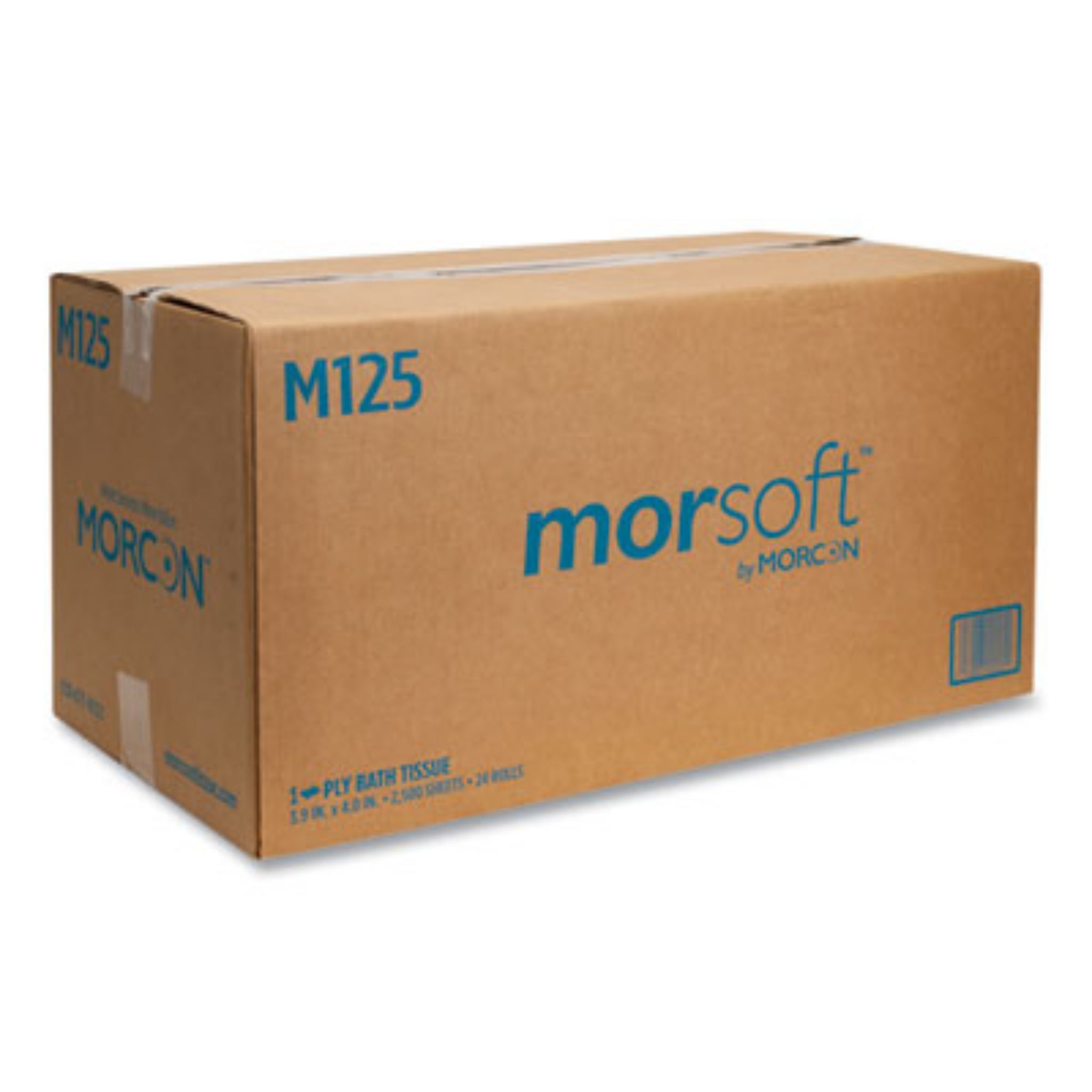 MORCON MORM125 Small Core Bath Tissue, Carton, Front View