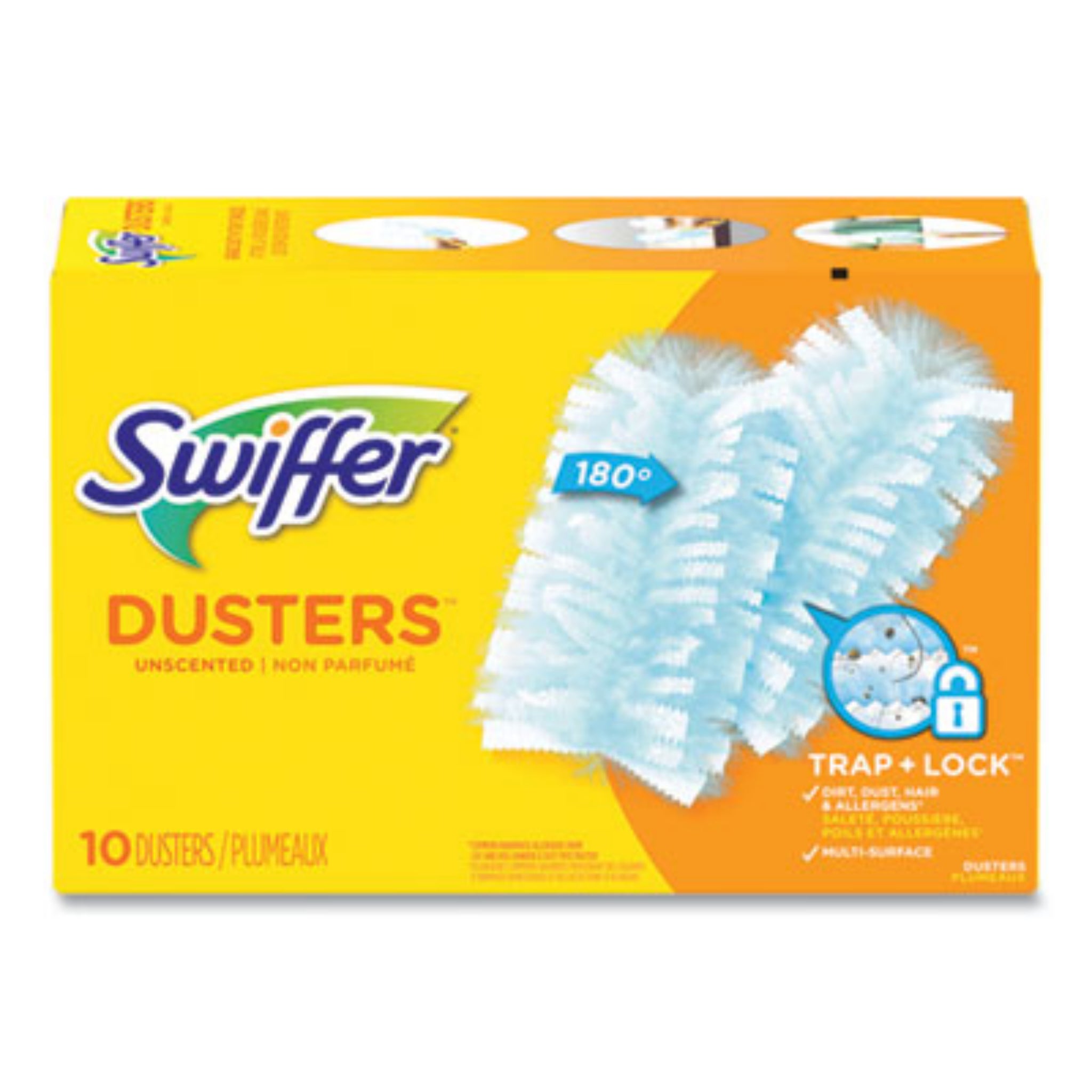 PROCTER & GAMBLE PGC21459BX Dusters Refill, Dust Lock Fiber, Unscented, Light Blue, Box of 10