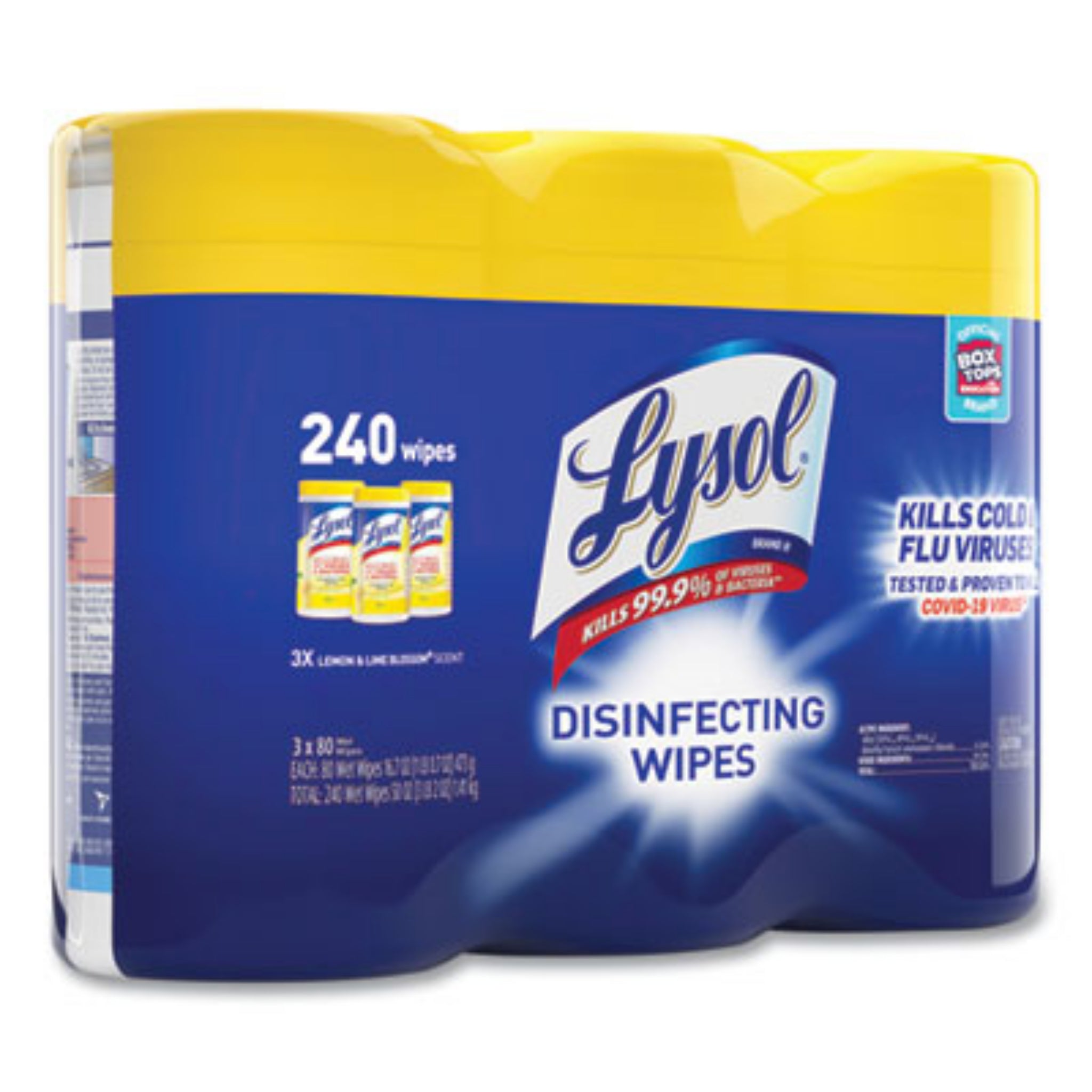 RECKITT BENCKISER RAC84251CT Disinfecting Wipes, Packed, Front View