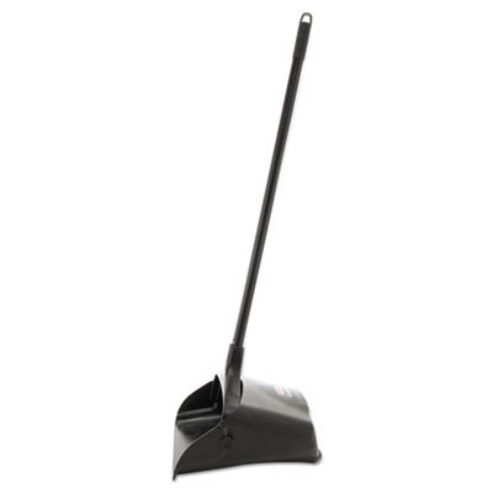 RUBBERMAID COMMERCIAL PROD. RCP253100BK Lobby Pro Upright Dustpan With Wheels, Side View