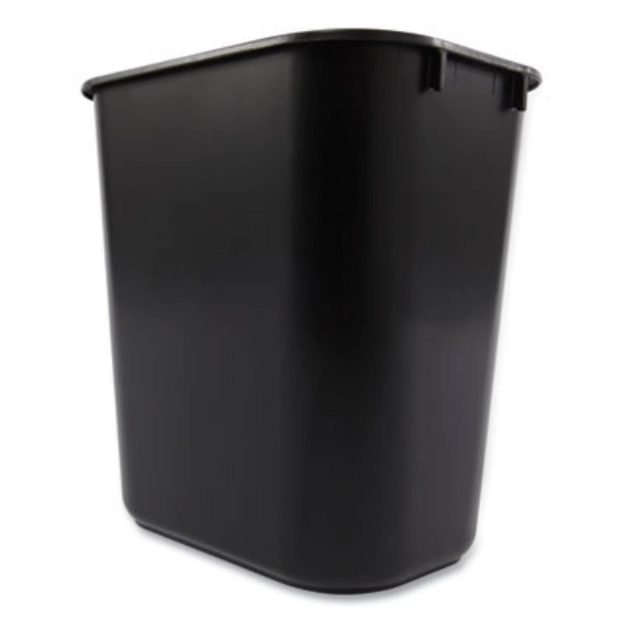 RUBBERMAID COMMERCIAL PROD. RCP295500BK Deskside Plastic Wastebasket, Side View