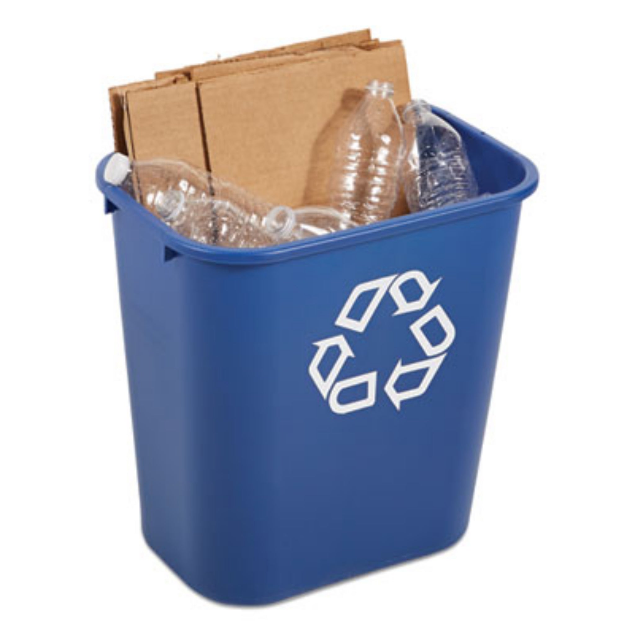 RUBBERMAID COMMERCIAL PROD. RCP295673BE Deskside Recycling Container, Front View