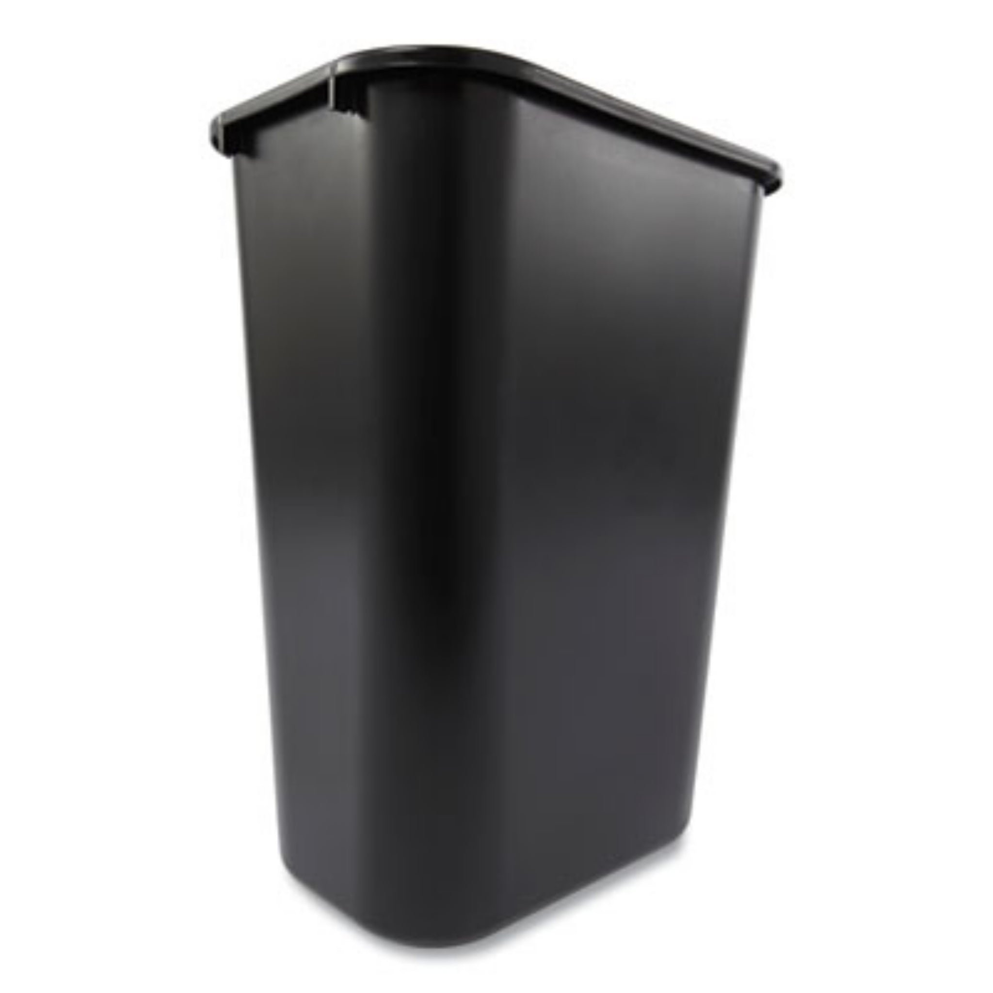 RUBBERMAID COMMERCIAL PROD. RCP295700BK Deskside Plastic Wastebasket, Side View