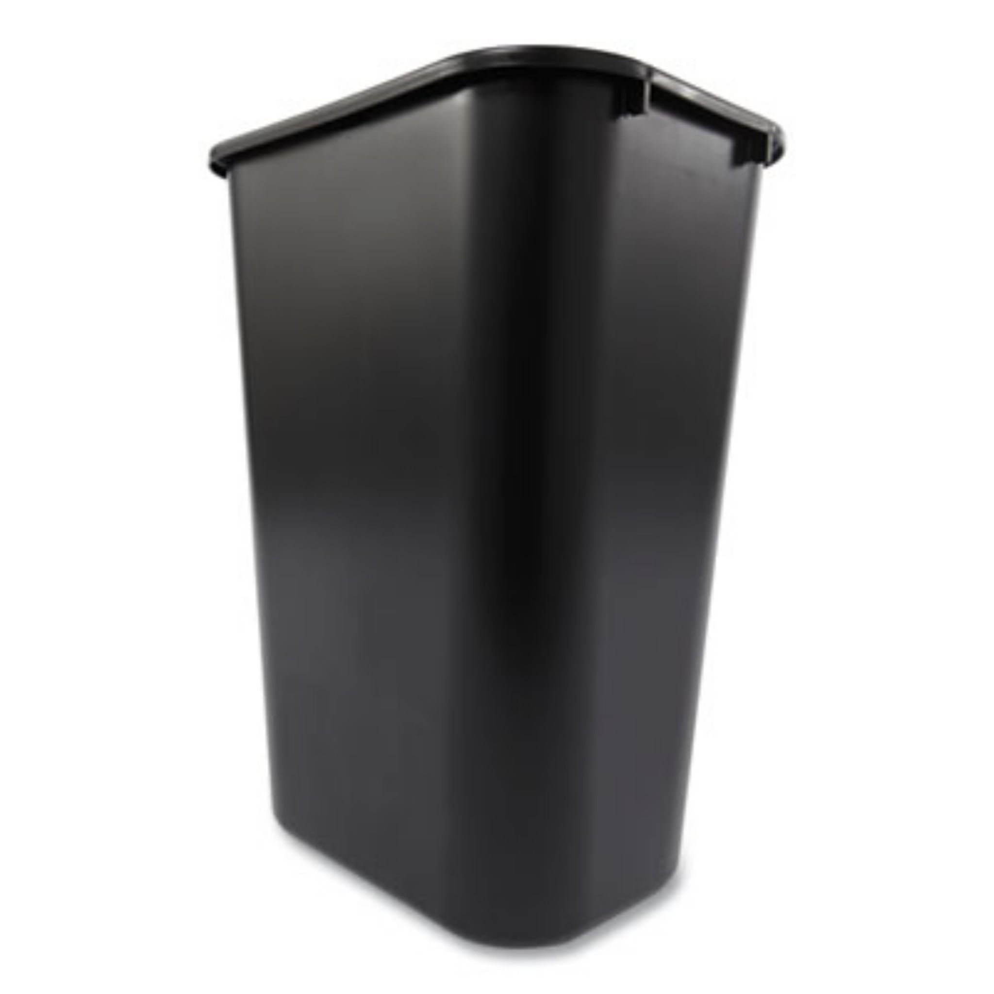 RUBBERMAID COMMERCIAL PROD. RCP295700BK Deskside Plastic Wastebasket, Side View