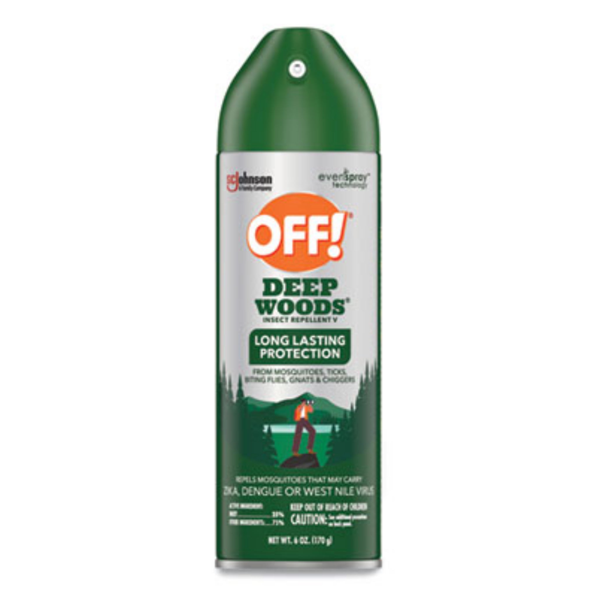 SC JOHNSON SJN334689EA Deep Woods Insect Repellent, 6 oz Aerosol Spray, 1 Each