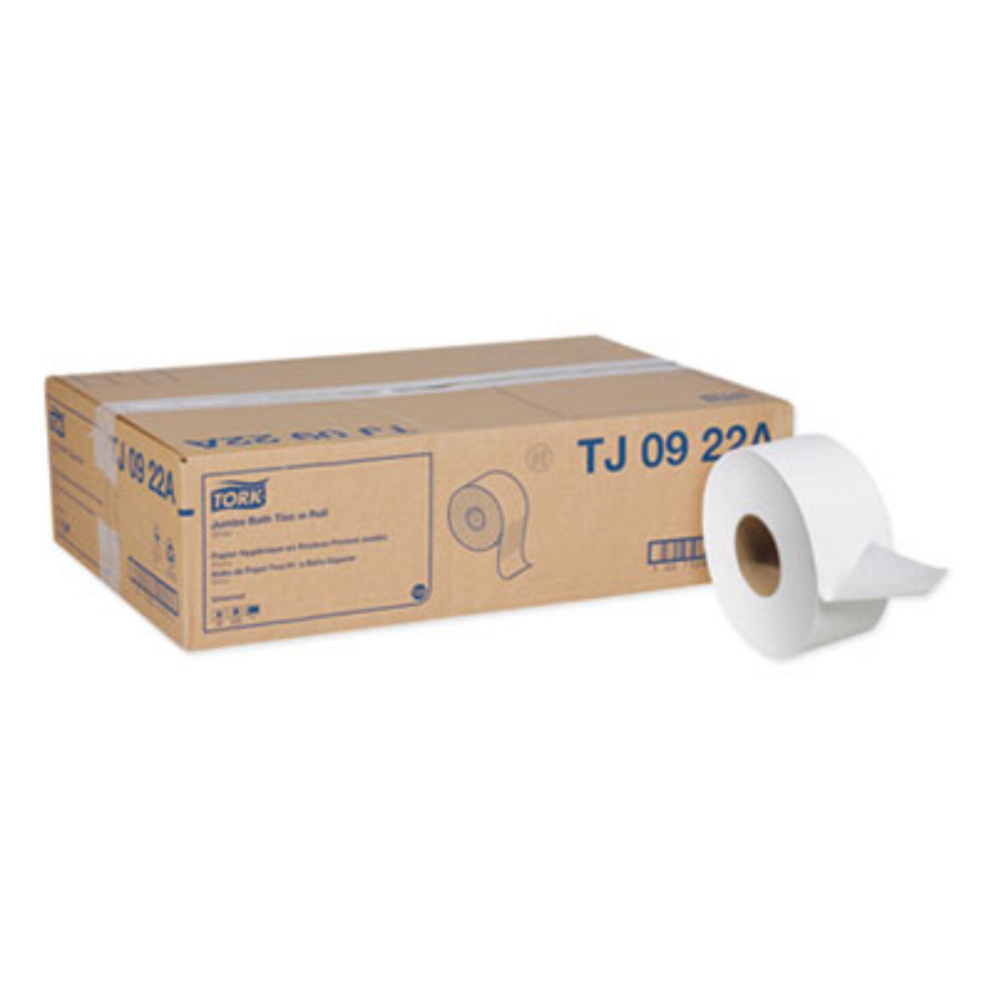 ESSITY TRKTJ0922A Universal Jumbo Bath Tissue, Septic Safe, 2-Ply, White, 3.48" X 1,000 Ft, Carton of 12