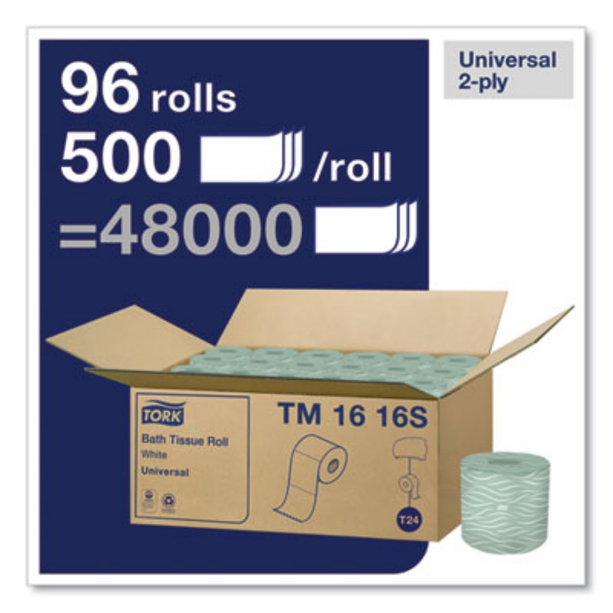 ESSITY TRKTM1616S Universal Bath Tissue, 2-Ply