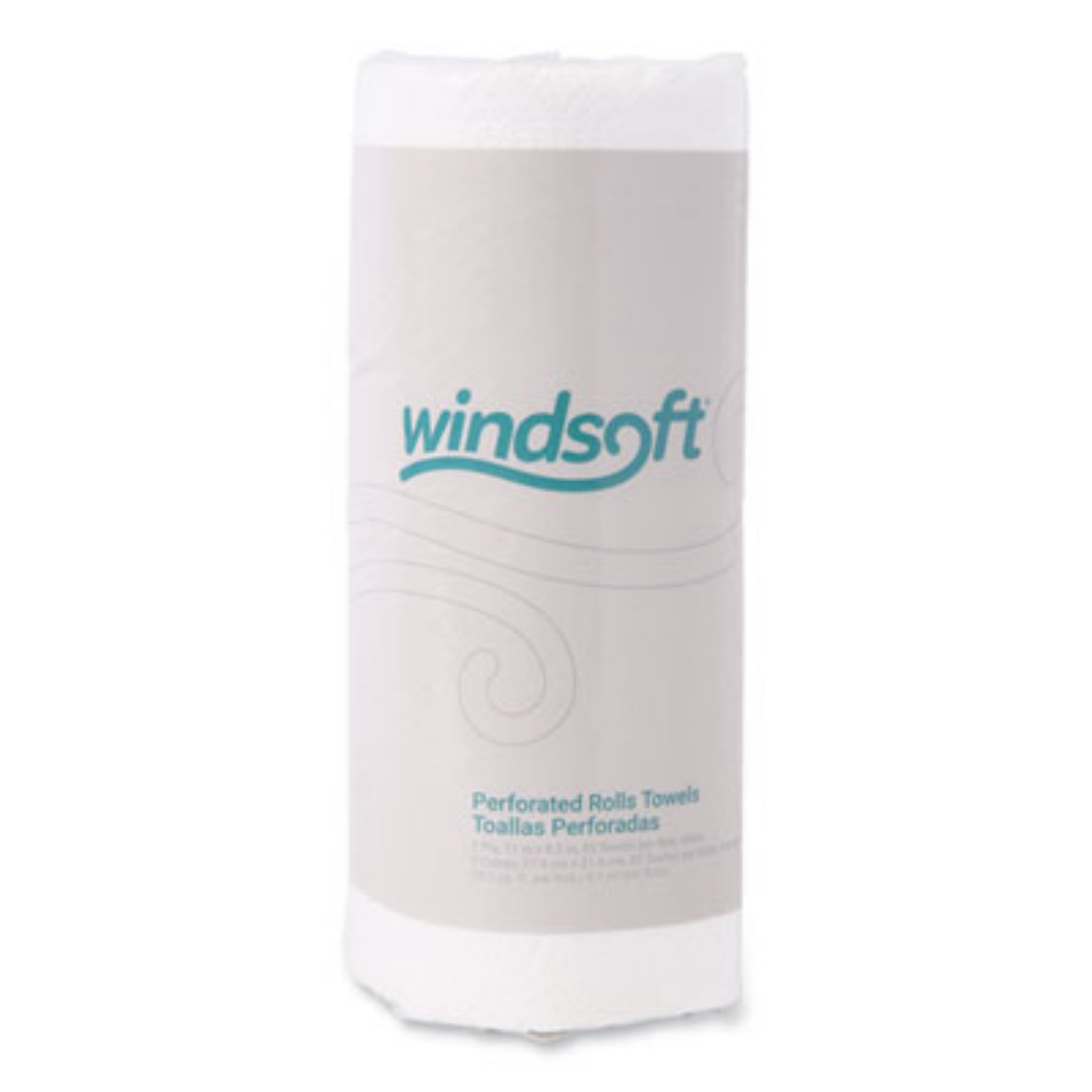 WINDSOFT WIN122085CTB Kitchen Roll Towels, 2-Ply, 11 x 8.5, White, Roll of 85, Carton of 30 Rolls