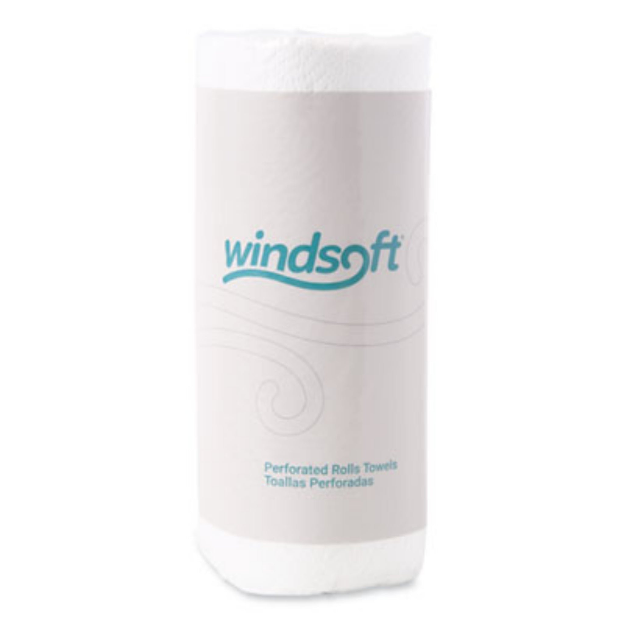 WINDSOFT WIN1220CT Kitchen Roll Towels, 2-Ply, 11 x 8.8, White, Roll of 100, Carton of 30 Rolls