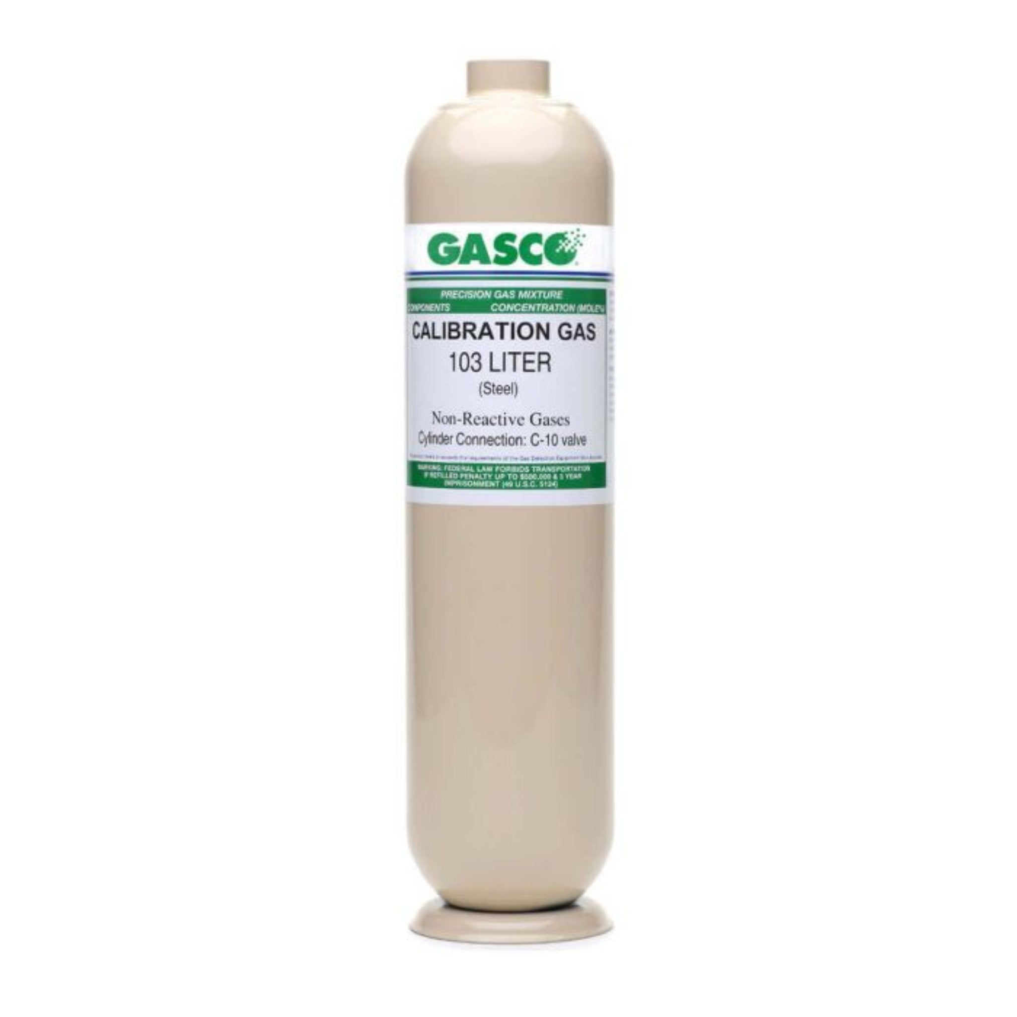 103 Liter Single Gas (20.9% O2) Calibration Gas, Nitrogen Balance