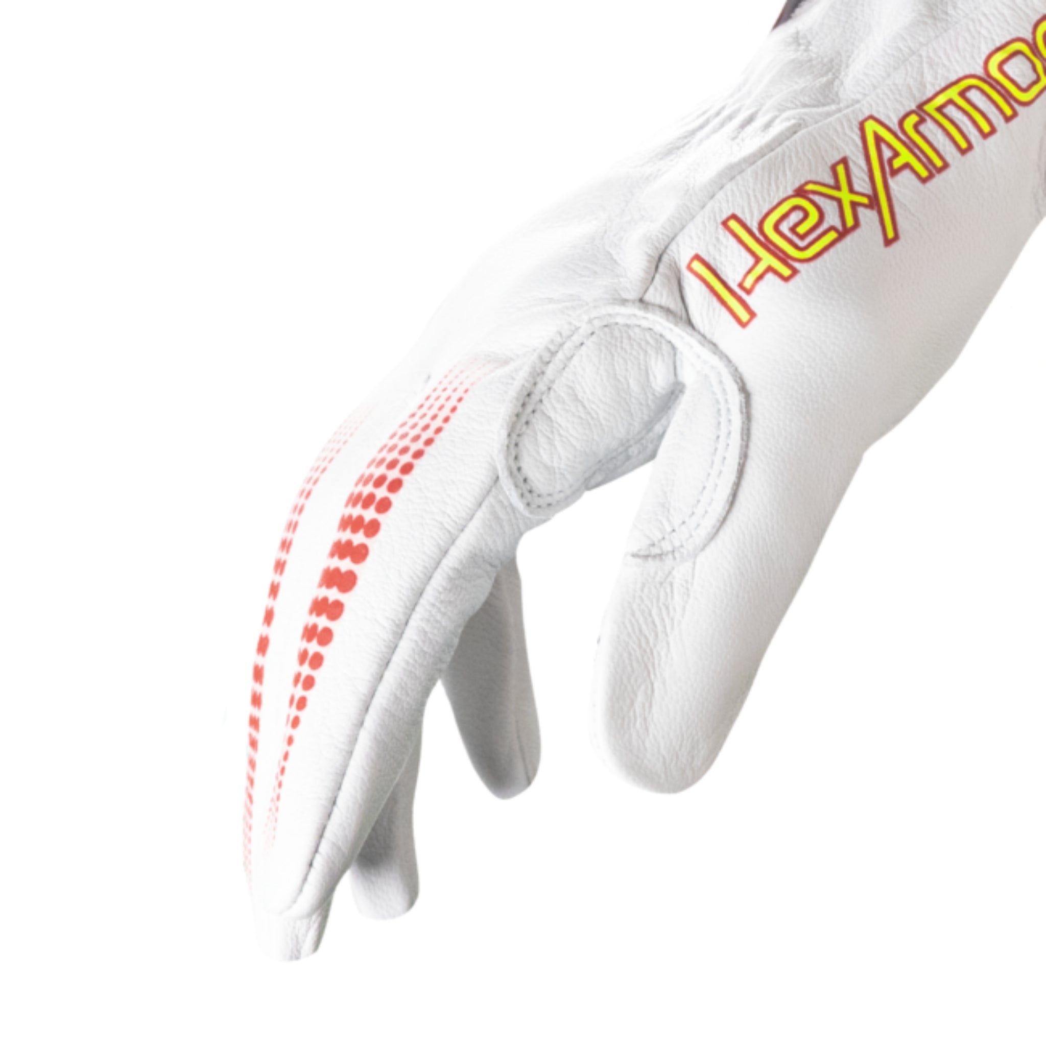 HexArmor Chrome Series 4082 Arctic Leather Work Gloves, White, 1 Pair, Side View