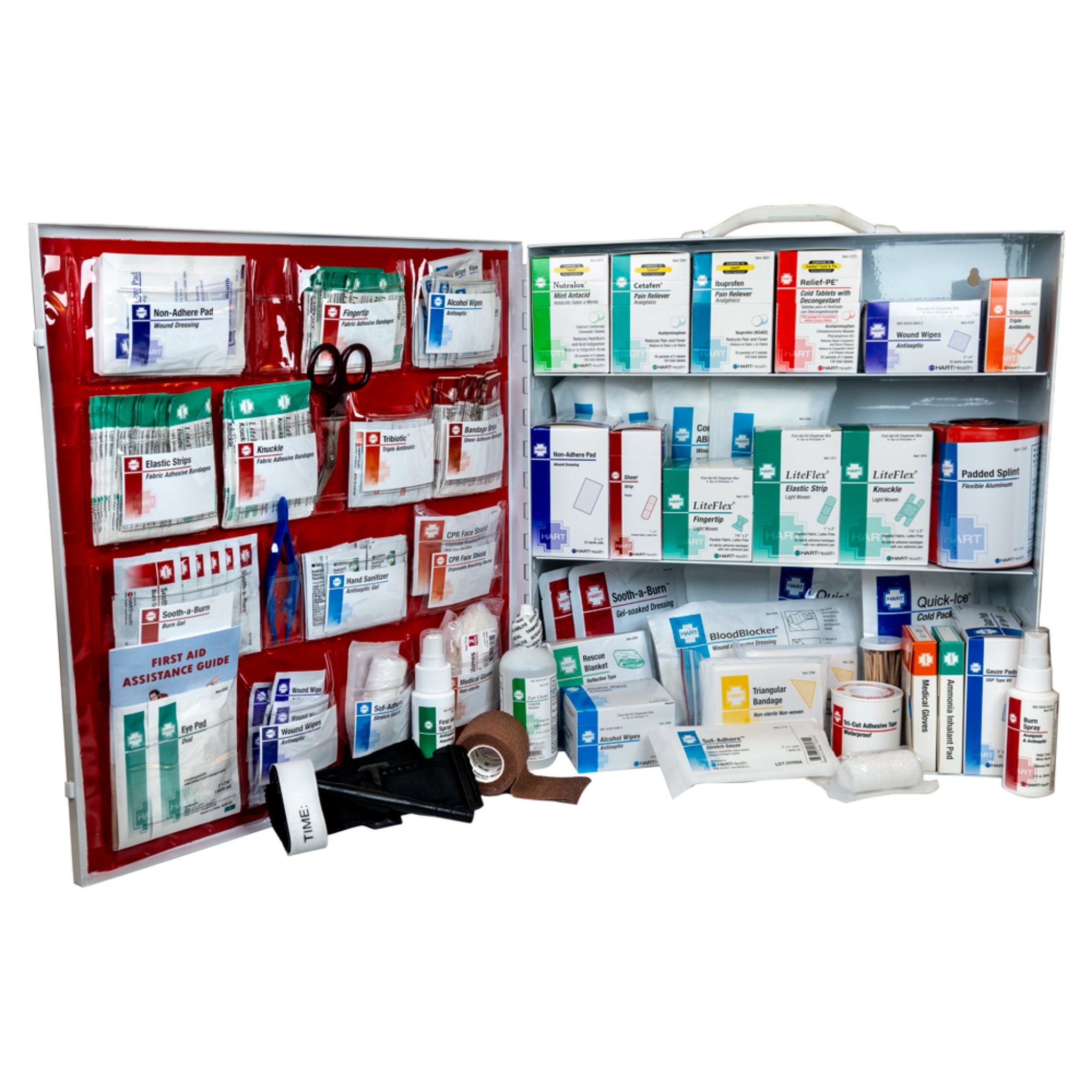 Hart Health 0976 First Aid Station, ANSI 2021 Class B, 3 Shelf, Stocked, 1 Kit