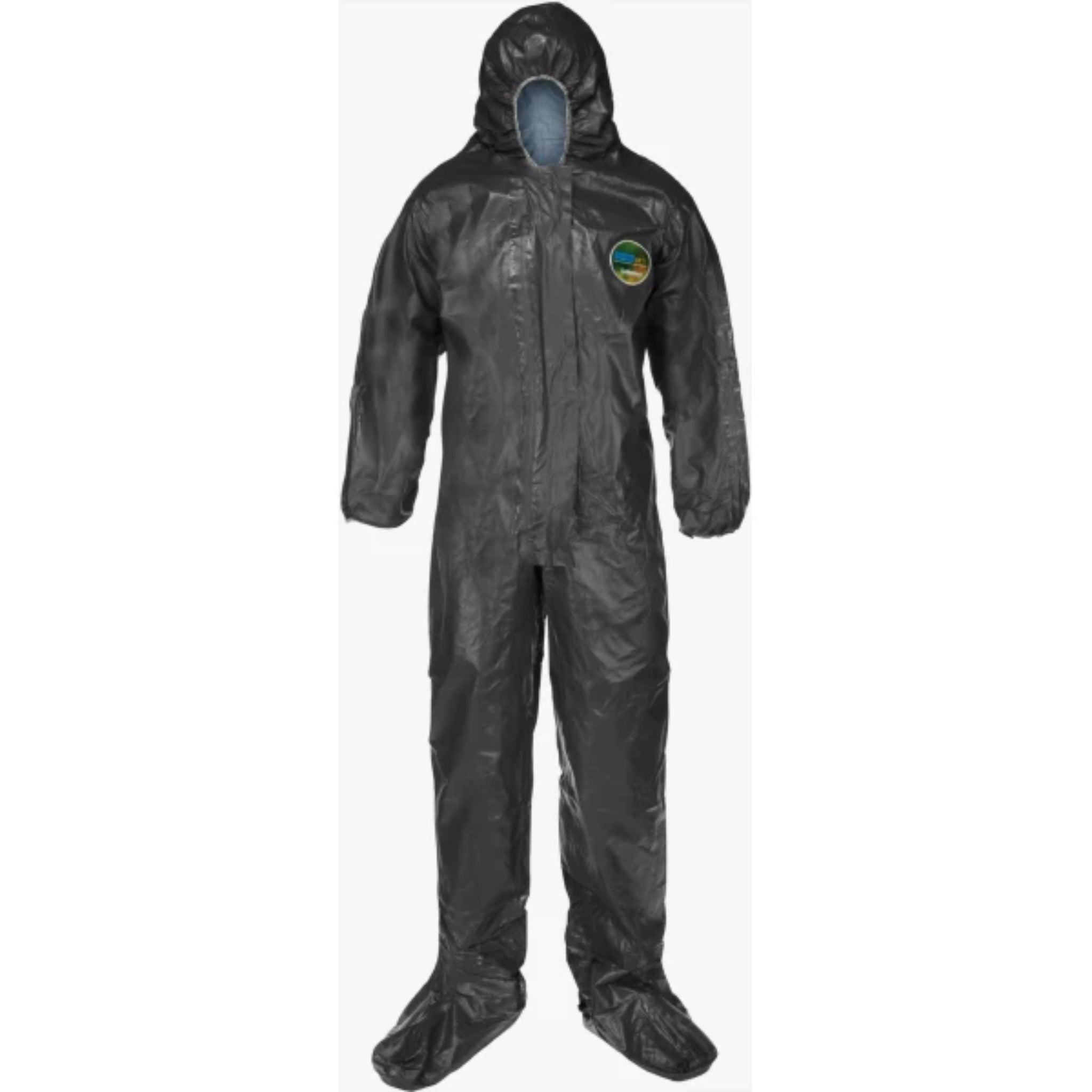 Lakeland Pyrolon 51150 CRFR Coverall with Hood and Attached Boots, Gray, Case of 6, Main Image