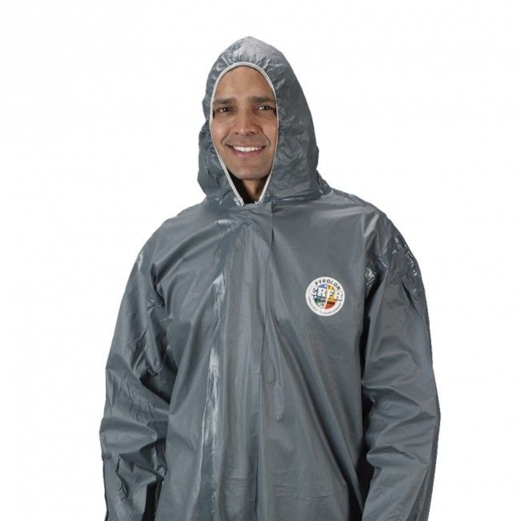 Lakeland Pyrolon 51150 CRFR Coverall with Hood and Attached Boots, Gray, Case of 6, Image 3