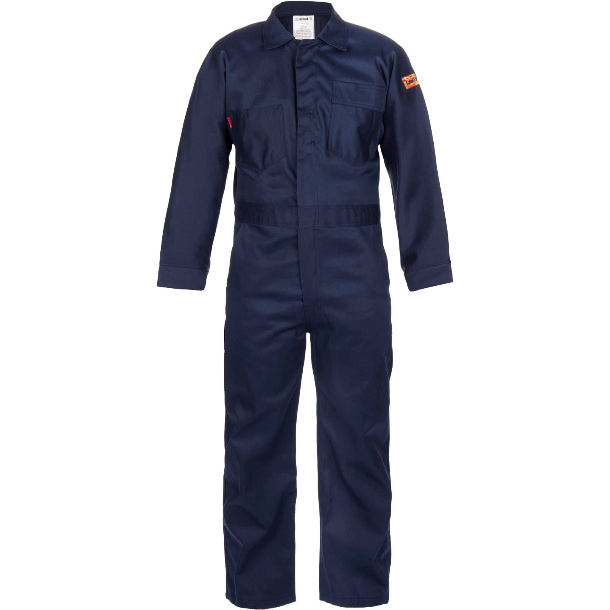 LAKELAND C07113 FR Coverall, 88/12 7 oz. Cotton, Navy, 1 Each, Main Image