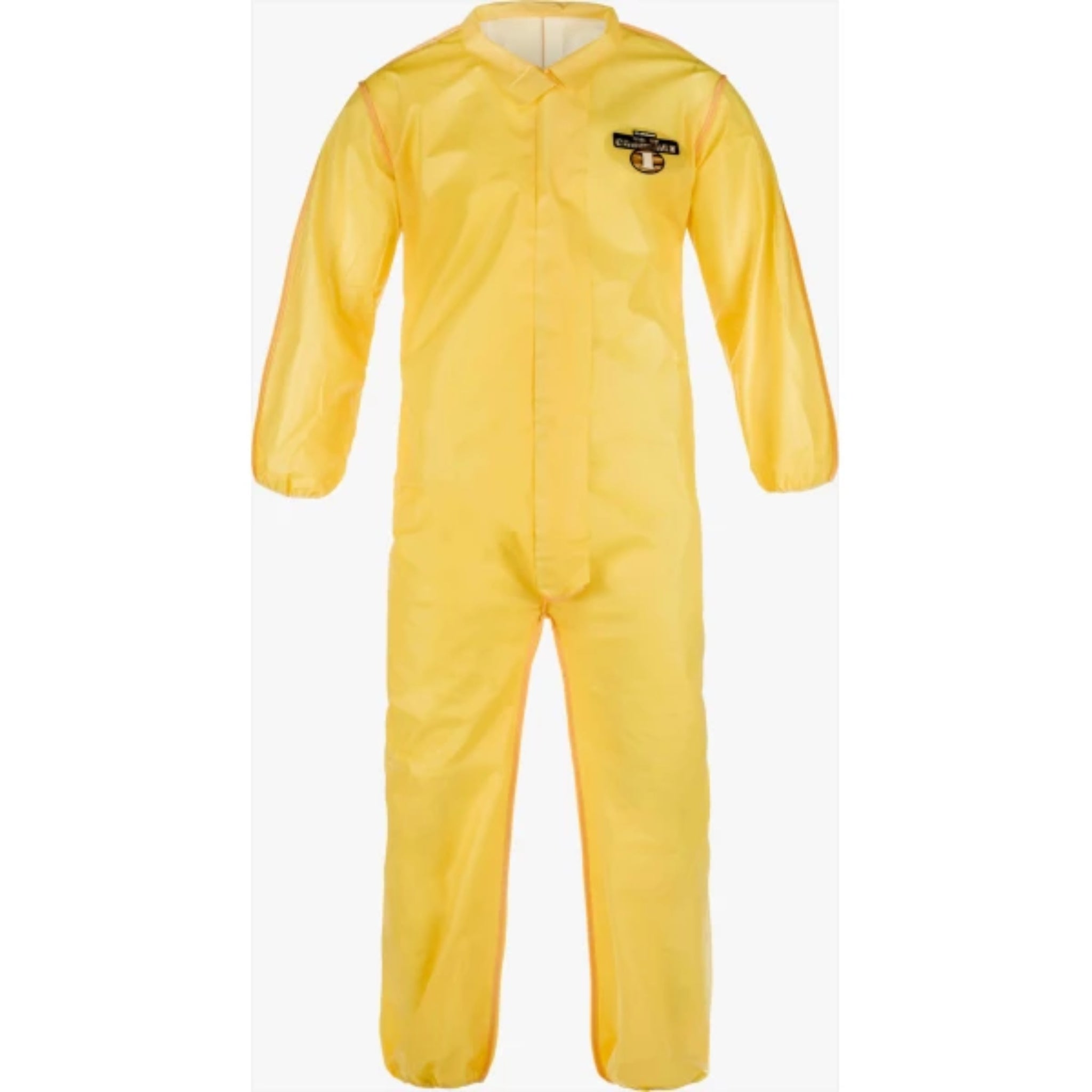 Lakeland ChemMax 1 C1B417Y Bound Seam Coverall with Storm Flap, Yellow, Case of 25, Main Image