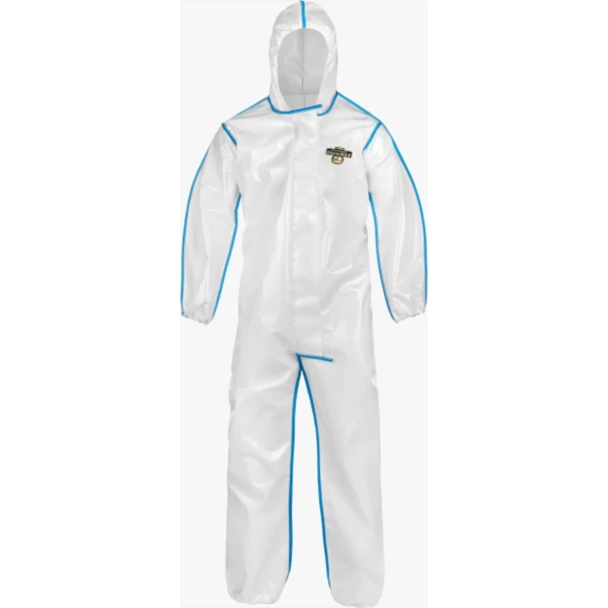 Lakeland ChemMax 2 C2B428-LG Bound Seam Coverall with Attached Hood, White, Large, Case of 12