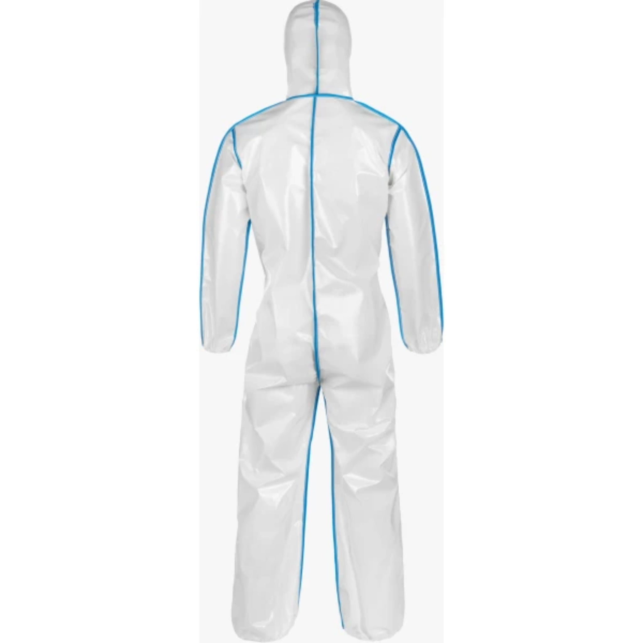 Lakeland ChemMax 2 C2B428-LG Bound Seam Coverall with Attached Hood, White, Large, Case of 12