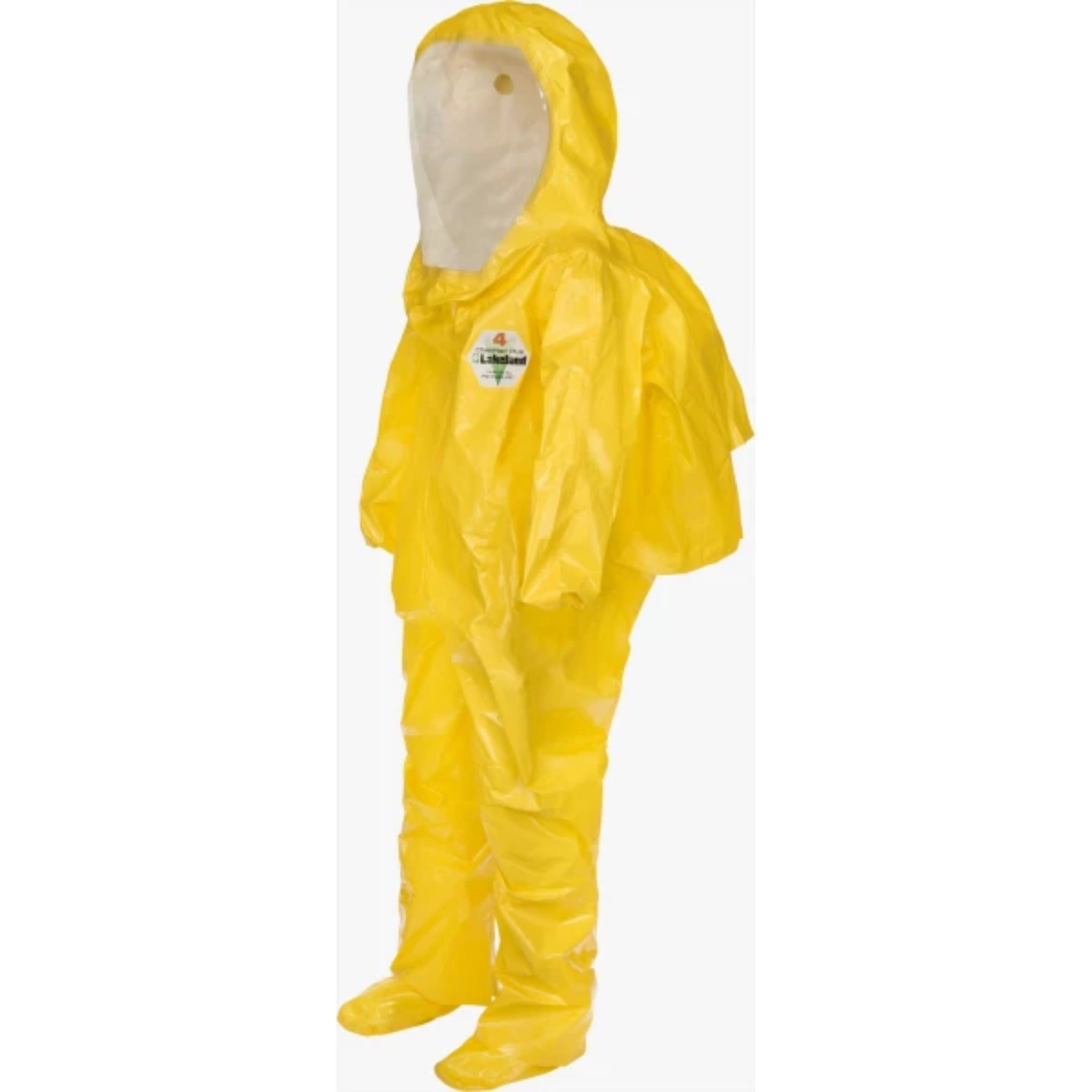 Lakeland ChemMax 4 C4T450Y Encapsulated Suit with 2 Exhaust Ports, Yellow, 1 Each, Side View