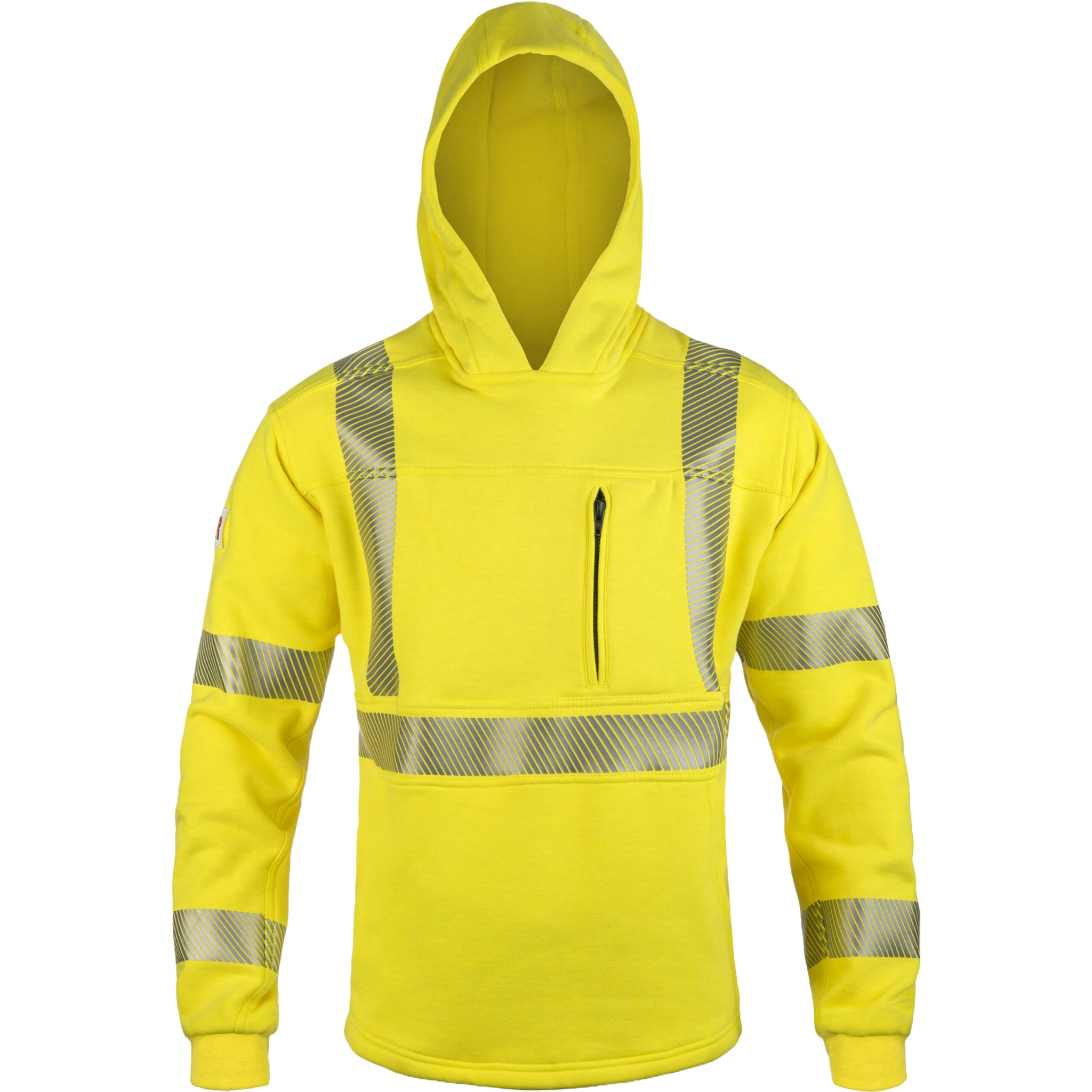 LAKELAND IHDPANT29RT FR Pull Over Hoodie Jacket, Hi-Vis Yellow, 1 Each