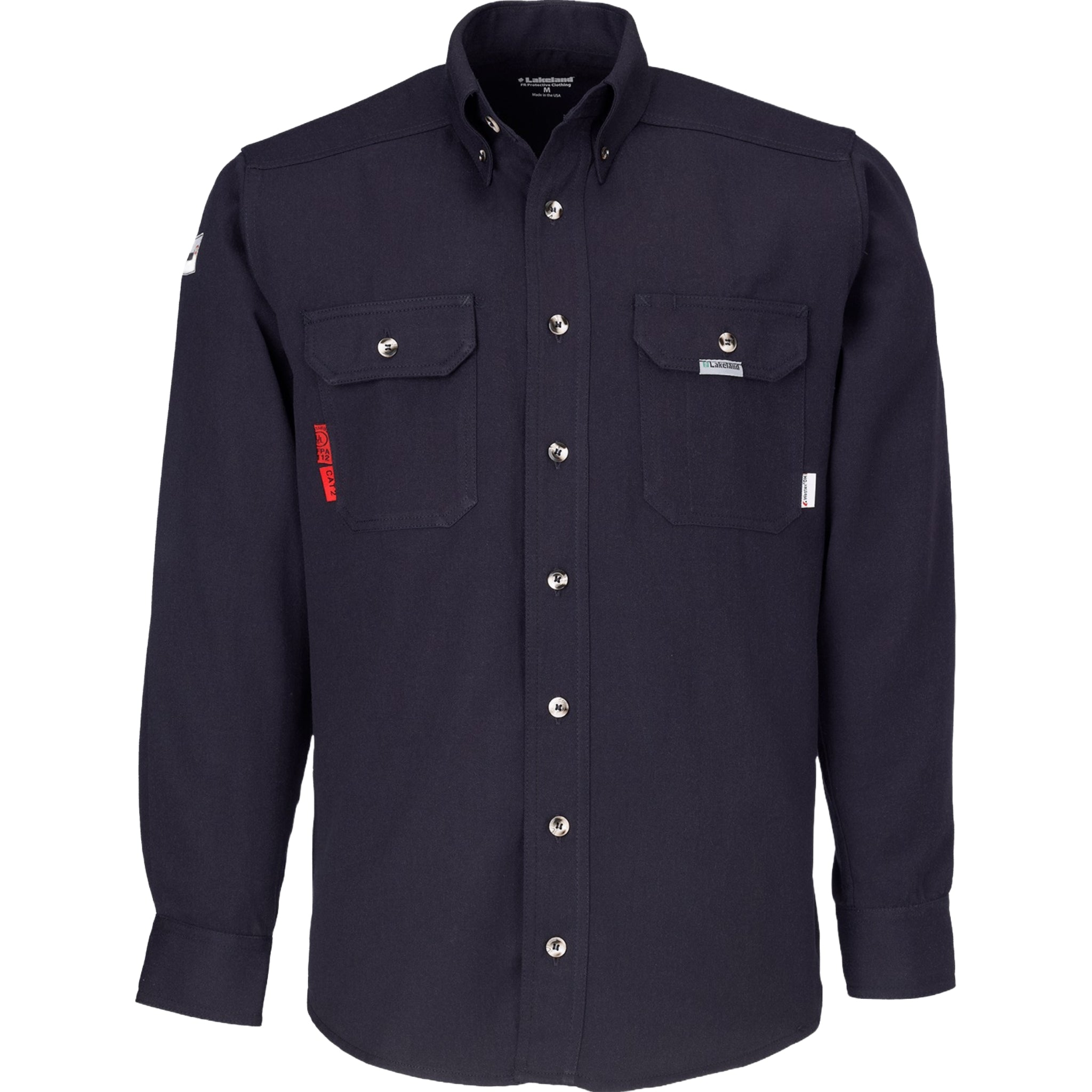 LAKELAND ISH65DH13 FR Westex DH 6.5 Oz. Shirt, Navy, 1 Each