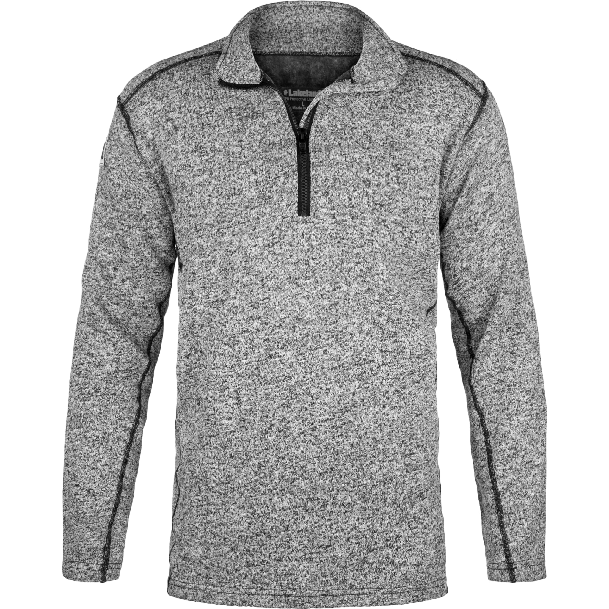 LAKELAND LSCSK06 FR 1/4 Zip Shirt, Gray, 1 Each