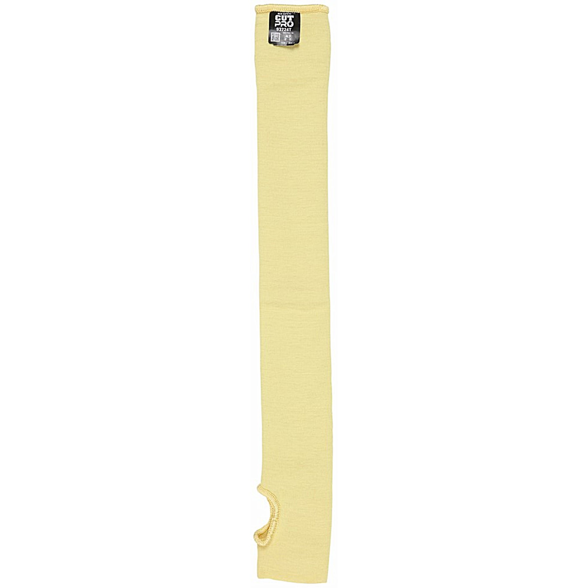 MCR Safety 93724T Cut Resistant Sleeve 24" with Thumbhole, Yellow, 2