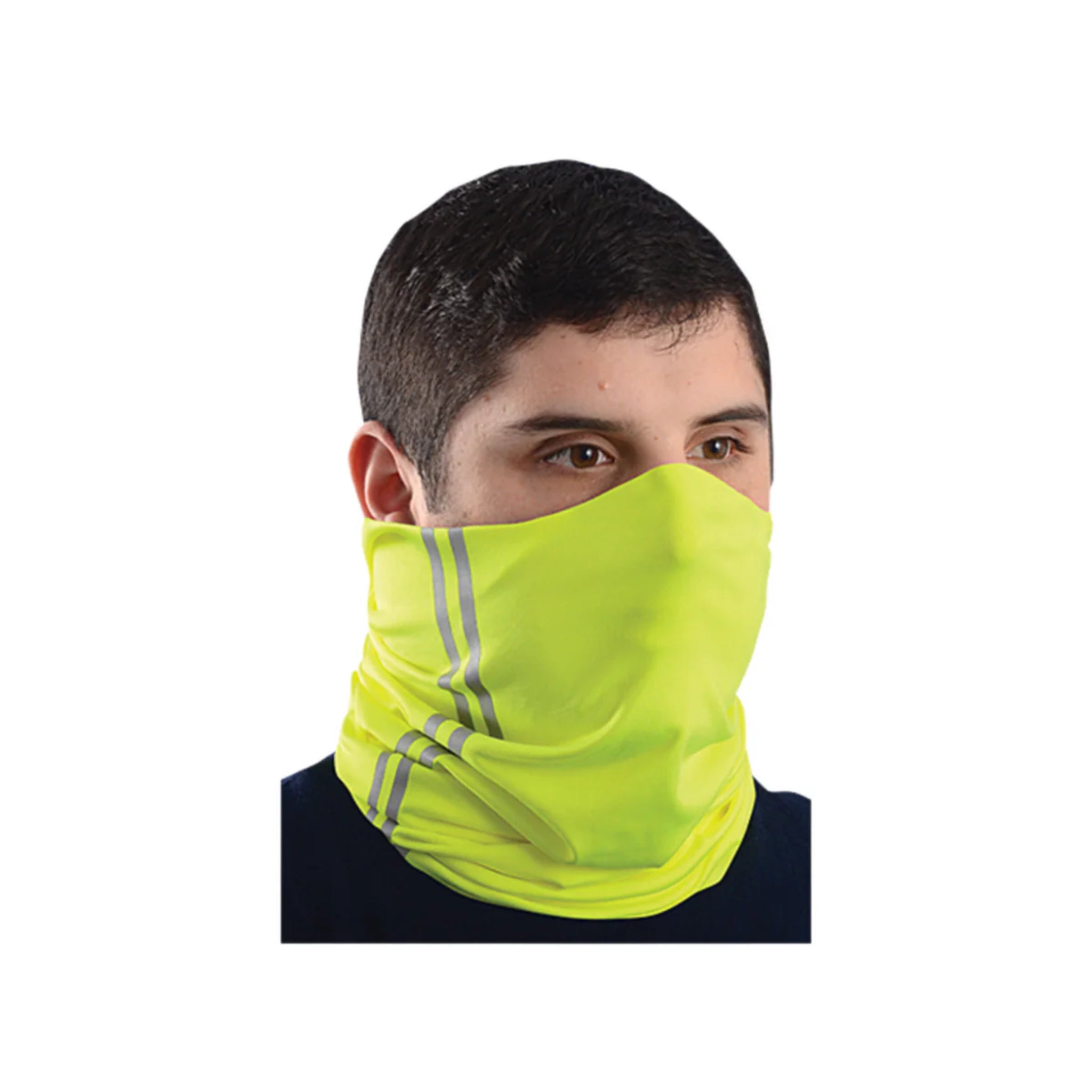 Occunomix TD800-HVY Wicking and Cooling Neck Gaiter, Hi Vis Yellow, Pack of 8, Main Image 2