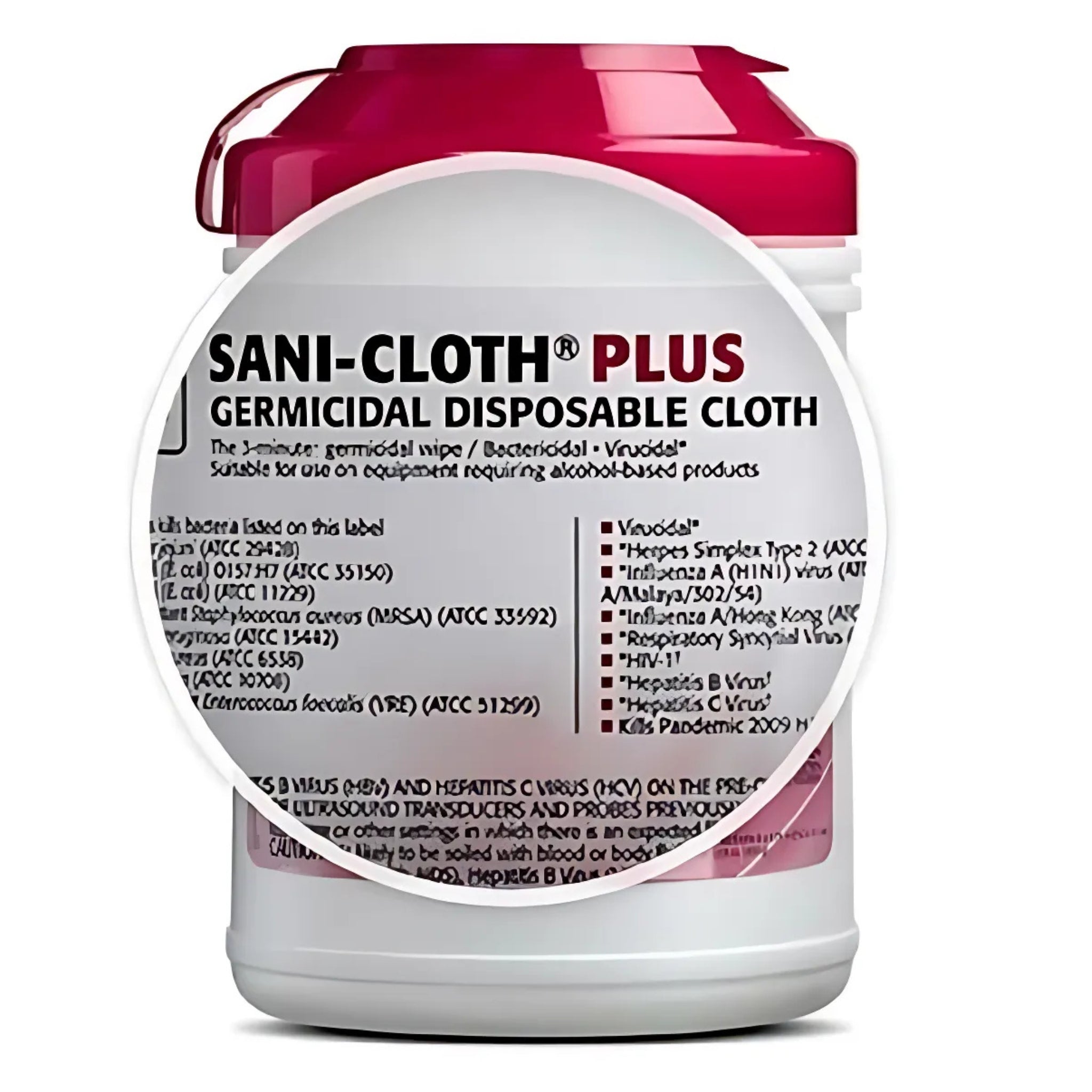 PDI Q89072 Sani-Cloth Plus Surface Germicidal Disposable Cloth, Canister, White, 1 Each, Details