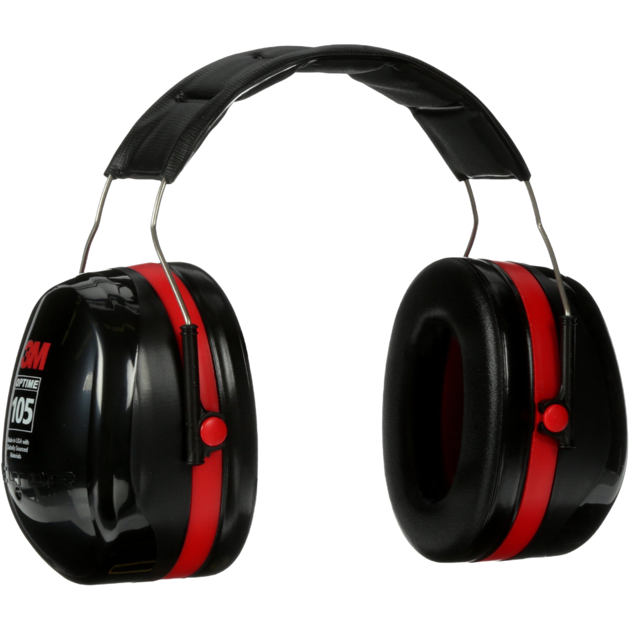 3M PELTOR H10A Optime 105 Over-the-Head Earmuffs, Black, Universal, Main Image