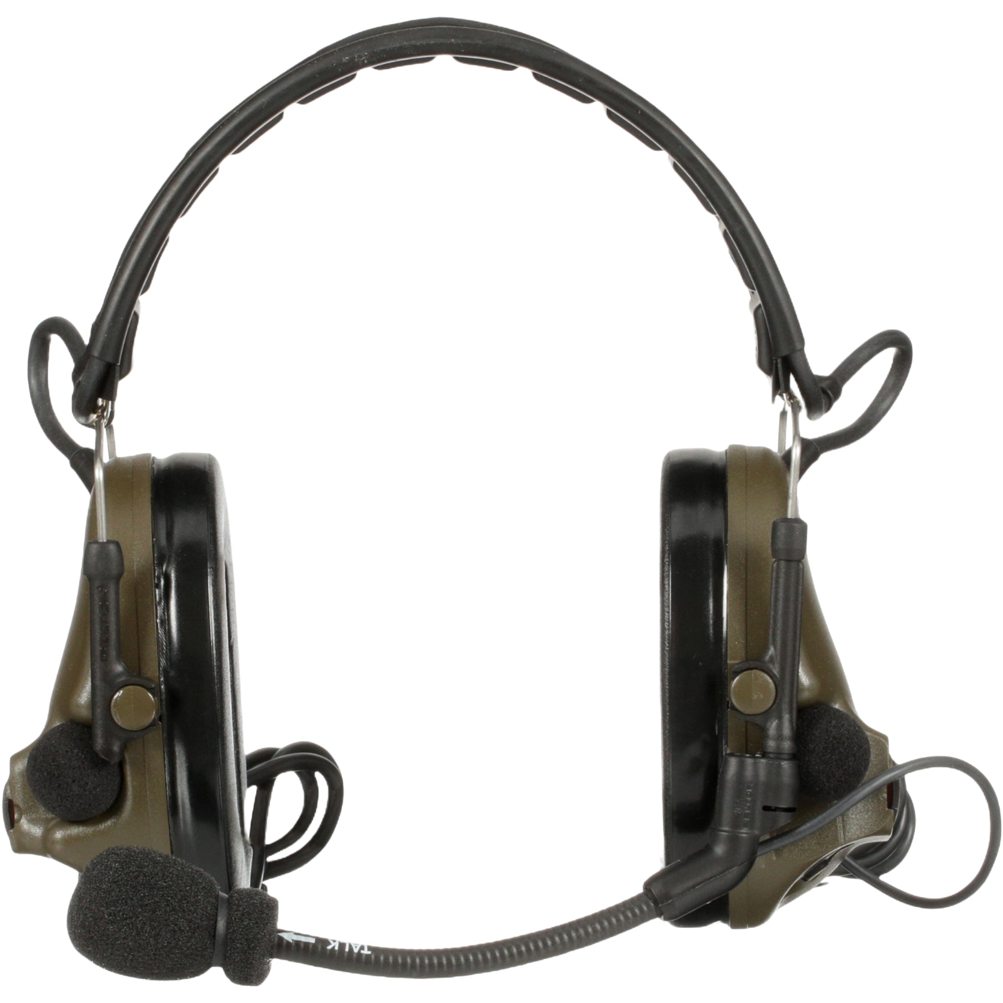 3M Peltor MT20H682FB-19 GN ComTac V Headset, Foldable, Dual Lead, Green, Front View