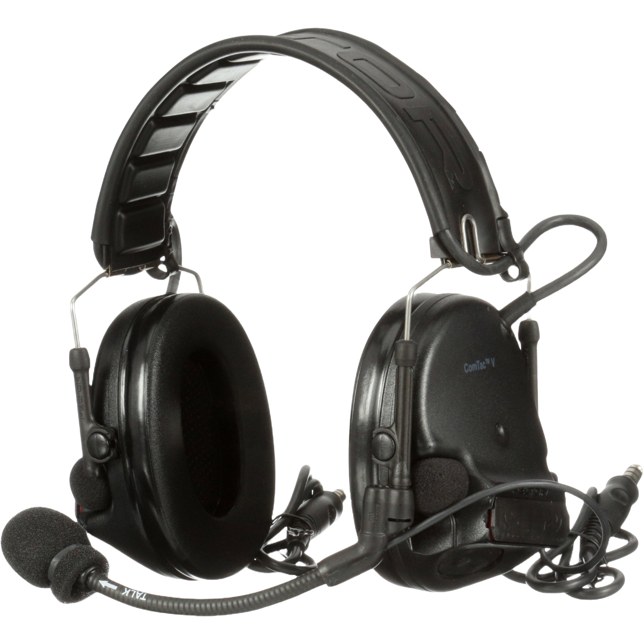 3M Peltor MT20H682FB-19 SV SwatTac V Headset, Foldable, Dual Lead, Black, Left Side View