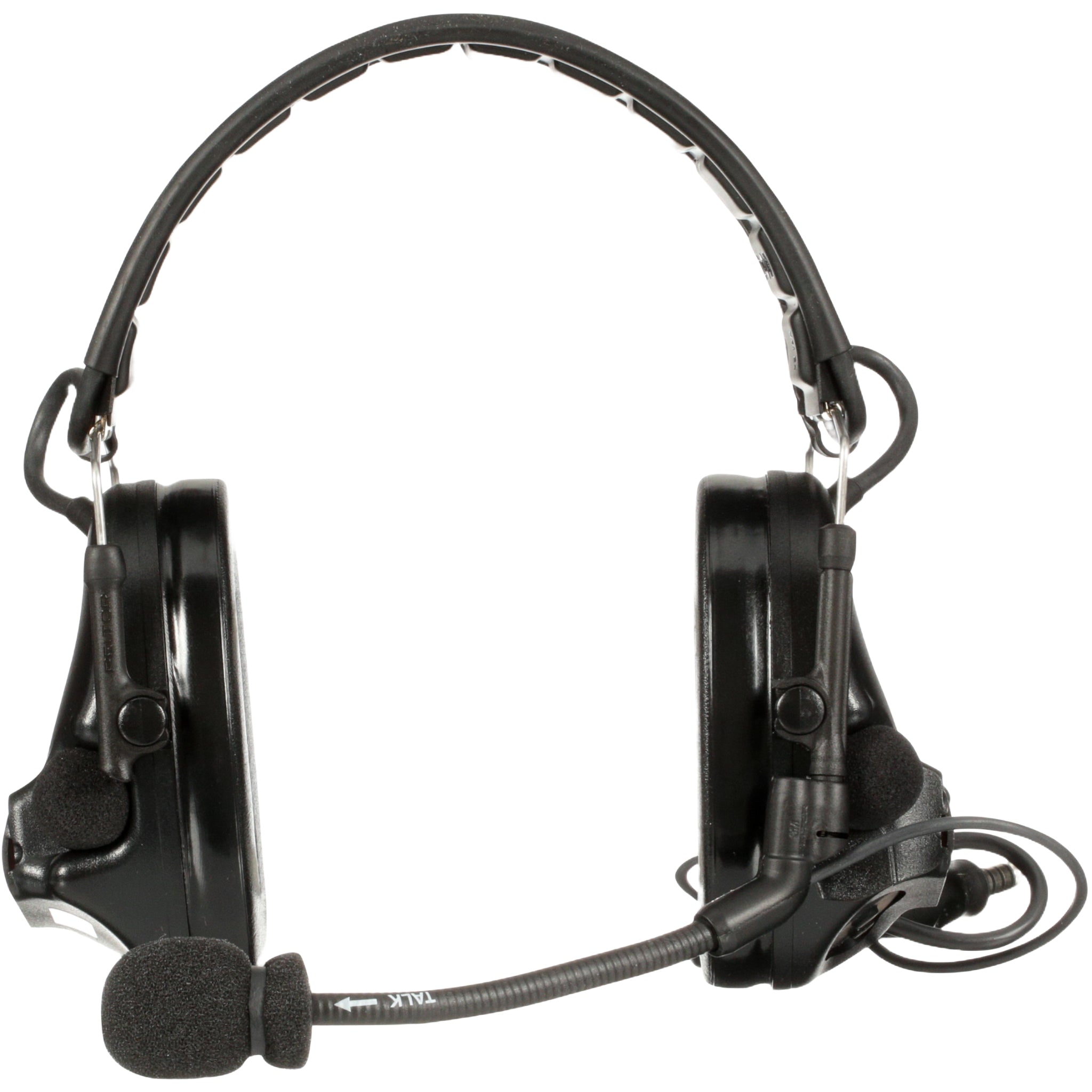 3M Peltor MT20H682FB-47 SV SwatTac V Headset, Foldable, Single Lead, Black, Front View