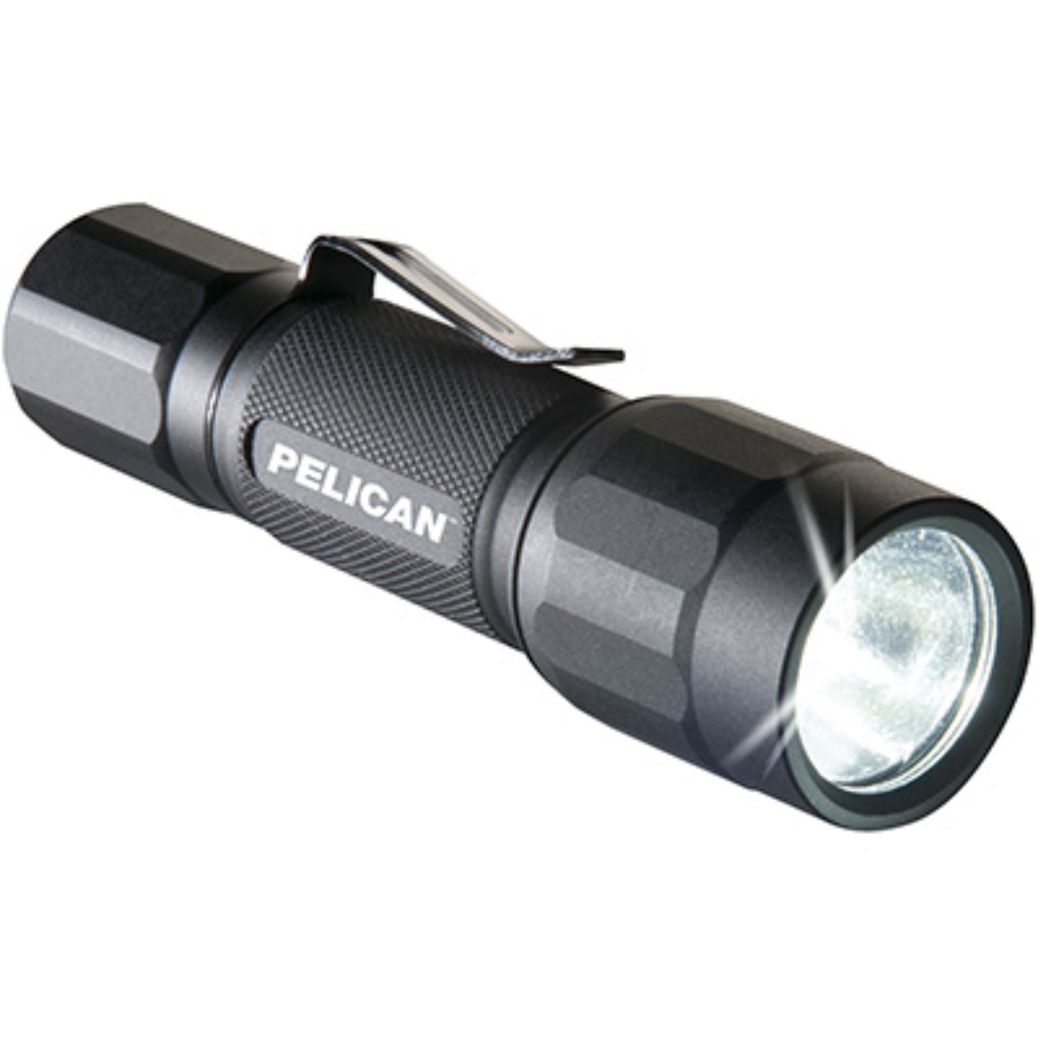 Pelican 2350 023500-0001-110 178 Lumens Tactical Flashlight, Black, Small, Angled View