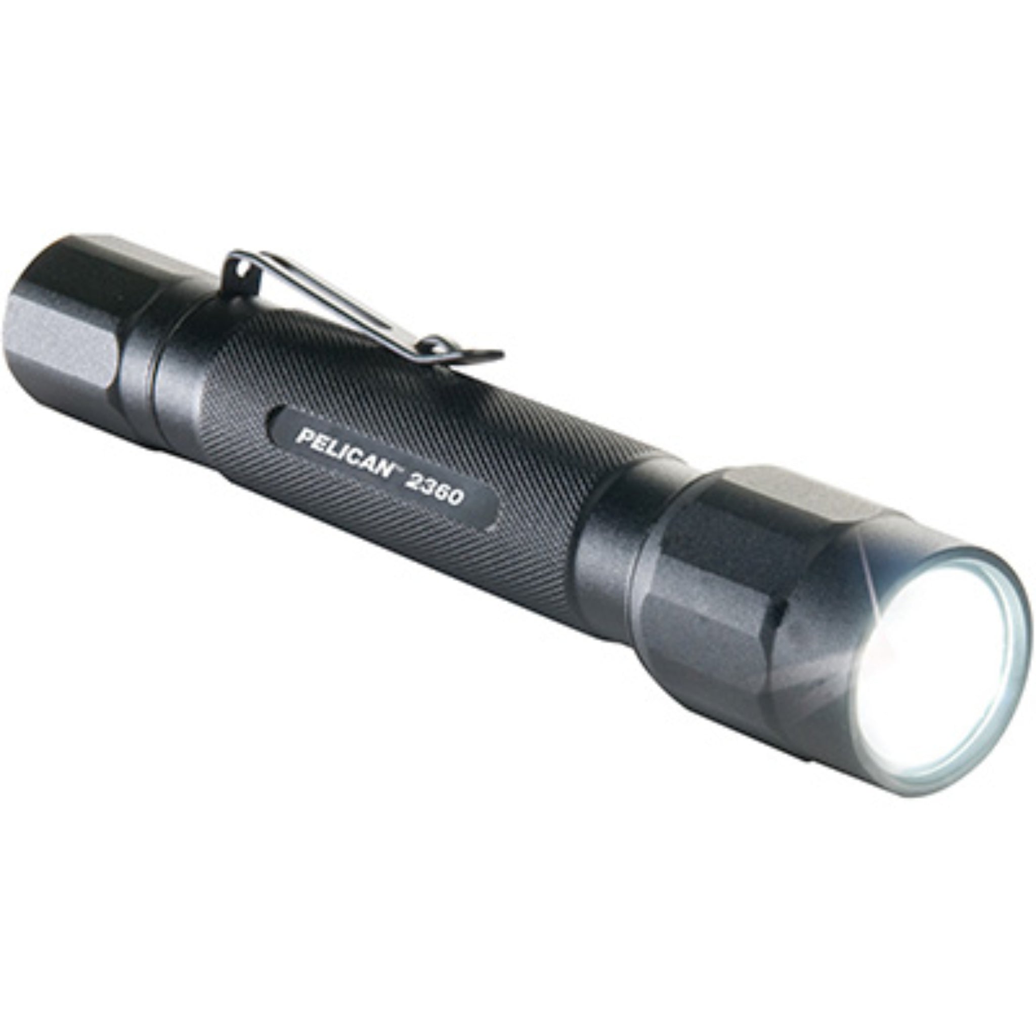 Pelican 2360 023600-0002-110 375 Lumens Tactical Flashlight, Black, Angled View