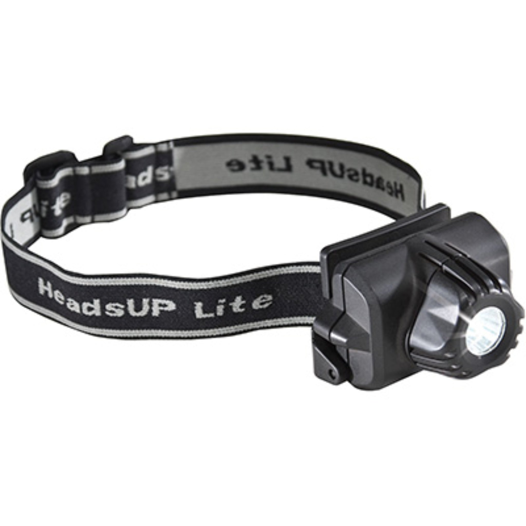 Pelican 2690 026900-0100-110 74 Lumens HeadsUp Lite Headlamp, Black, Angled View