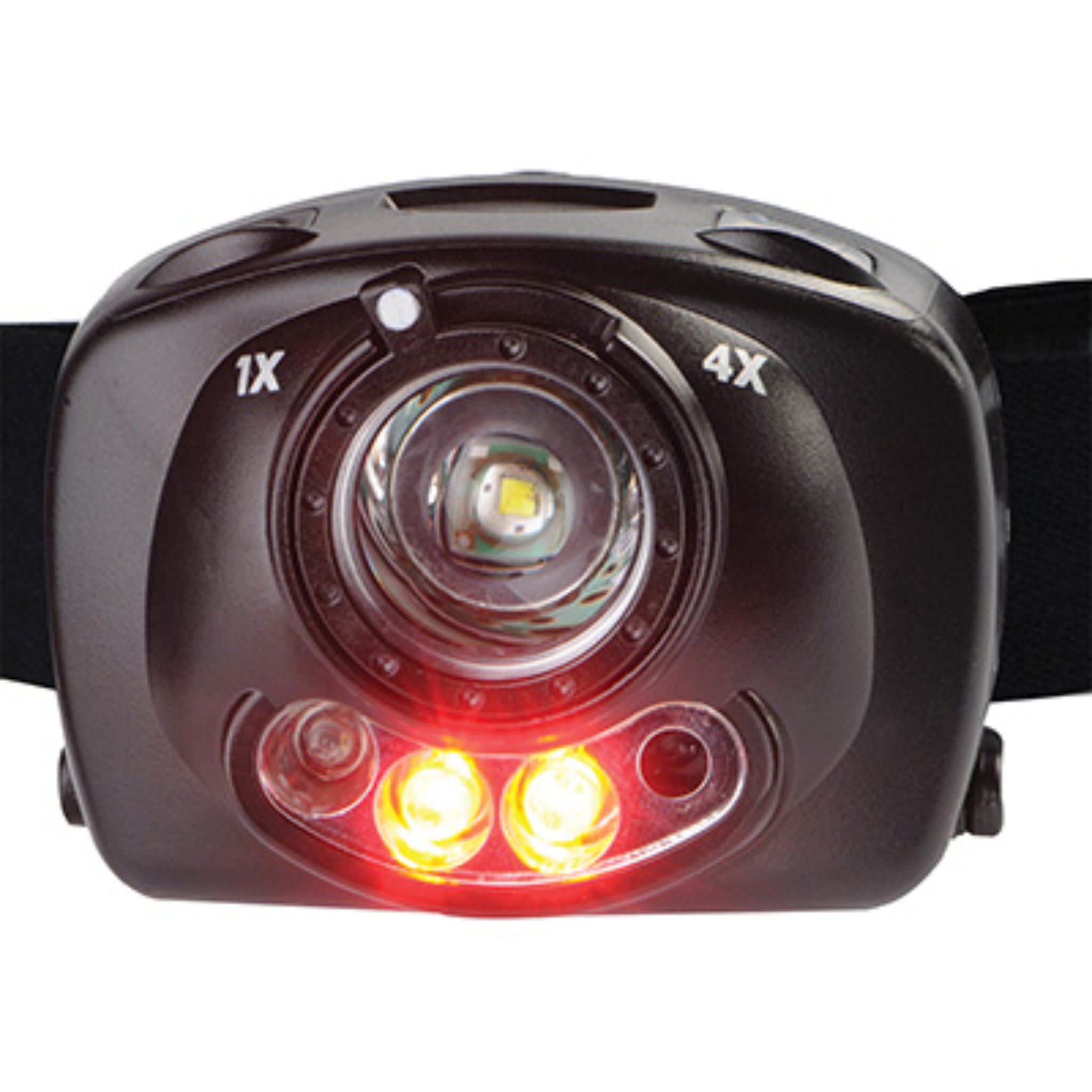 Pelican 2720 027200-0101-110 200 Lumens Headlamp, Black, Front View