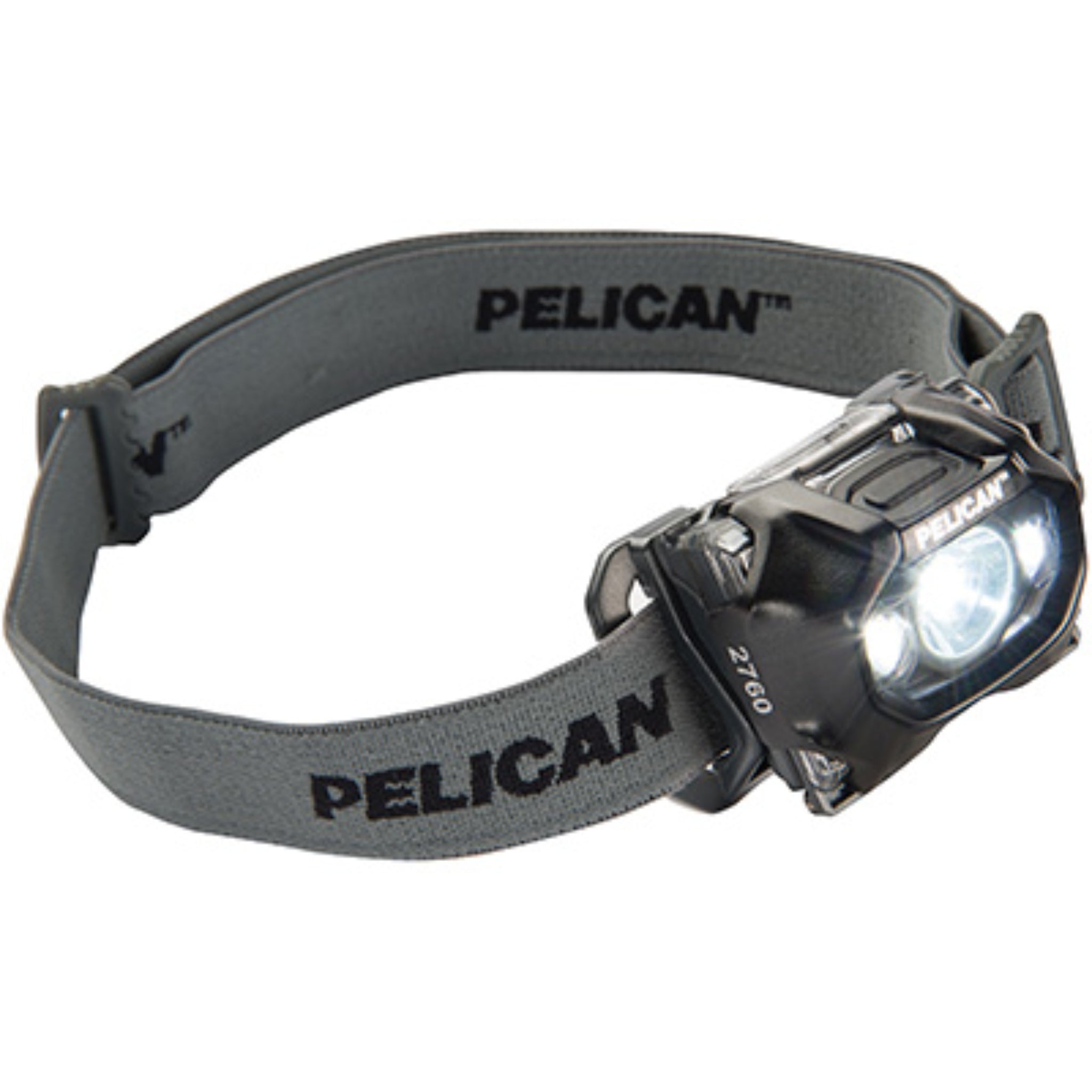 Pelican 2760 027600-0102-110 289 Lumens Headlamp, Black, Angled View