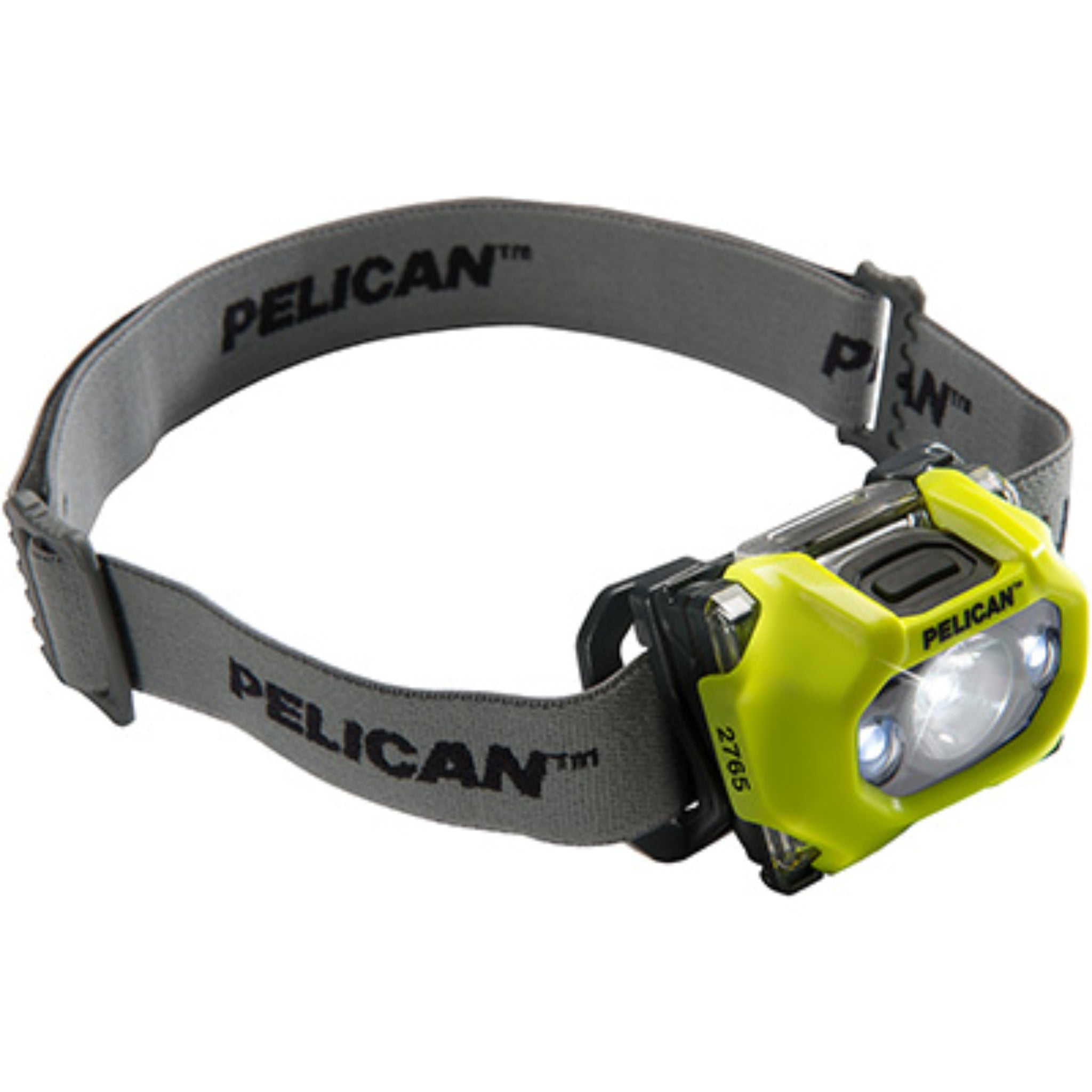 Pelican 2765 027650-0103-245 155 Lumens Headlamp, Hi Vis Yellow, Angled View