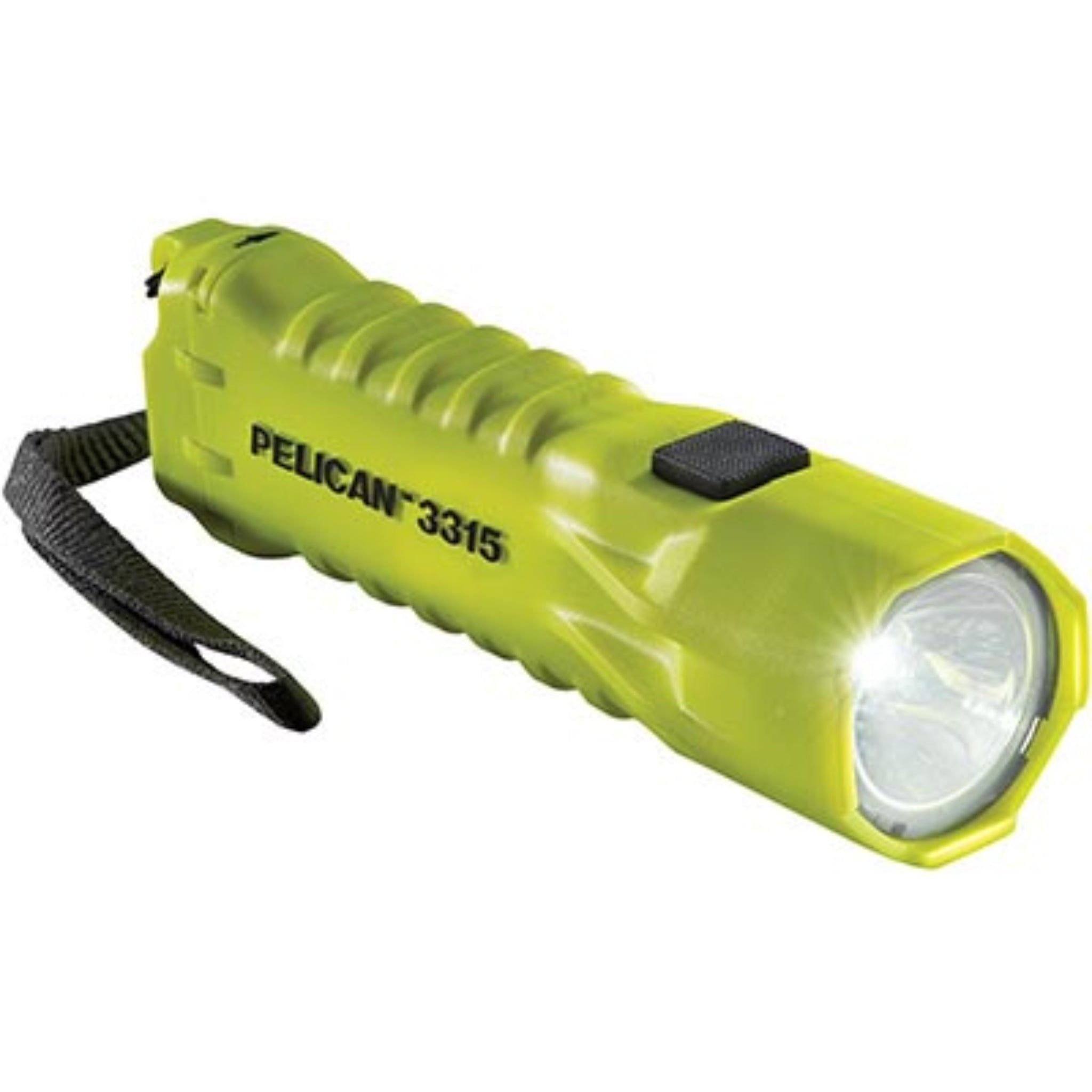 Pelican 3315 033150-0103-245 160 Lumens Flashlight, Hi-Vis Yellow, Angled View