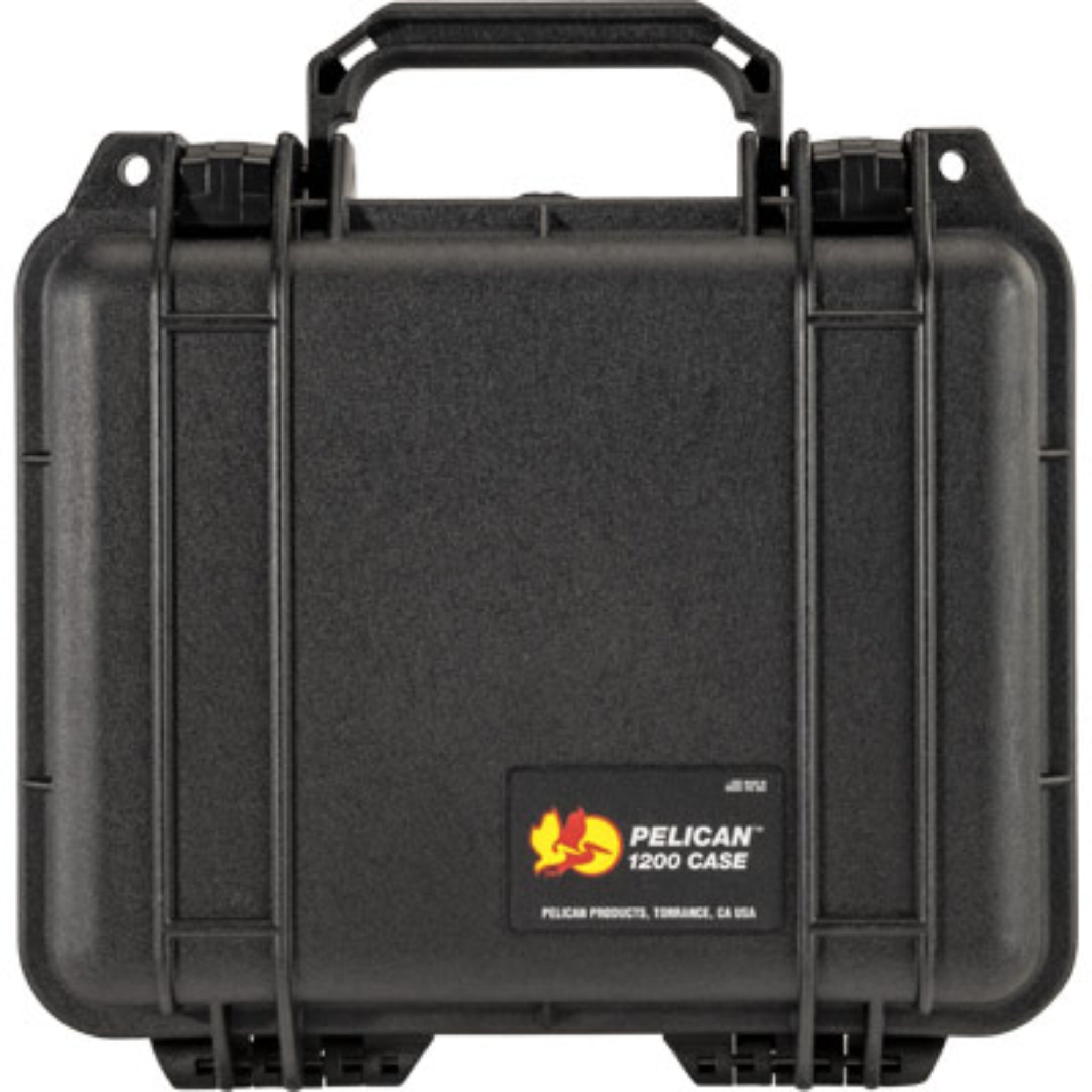 Pelican 1200 1200-000-110 Protector Case with Foam, Black, Front View